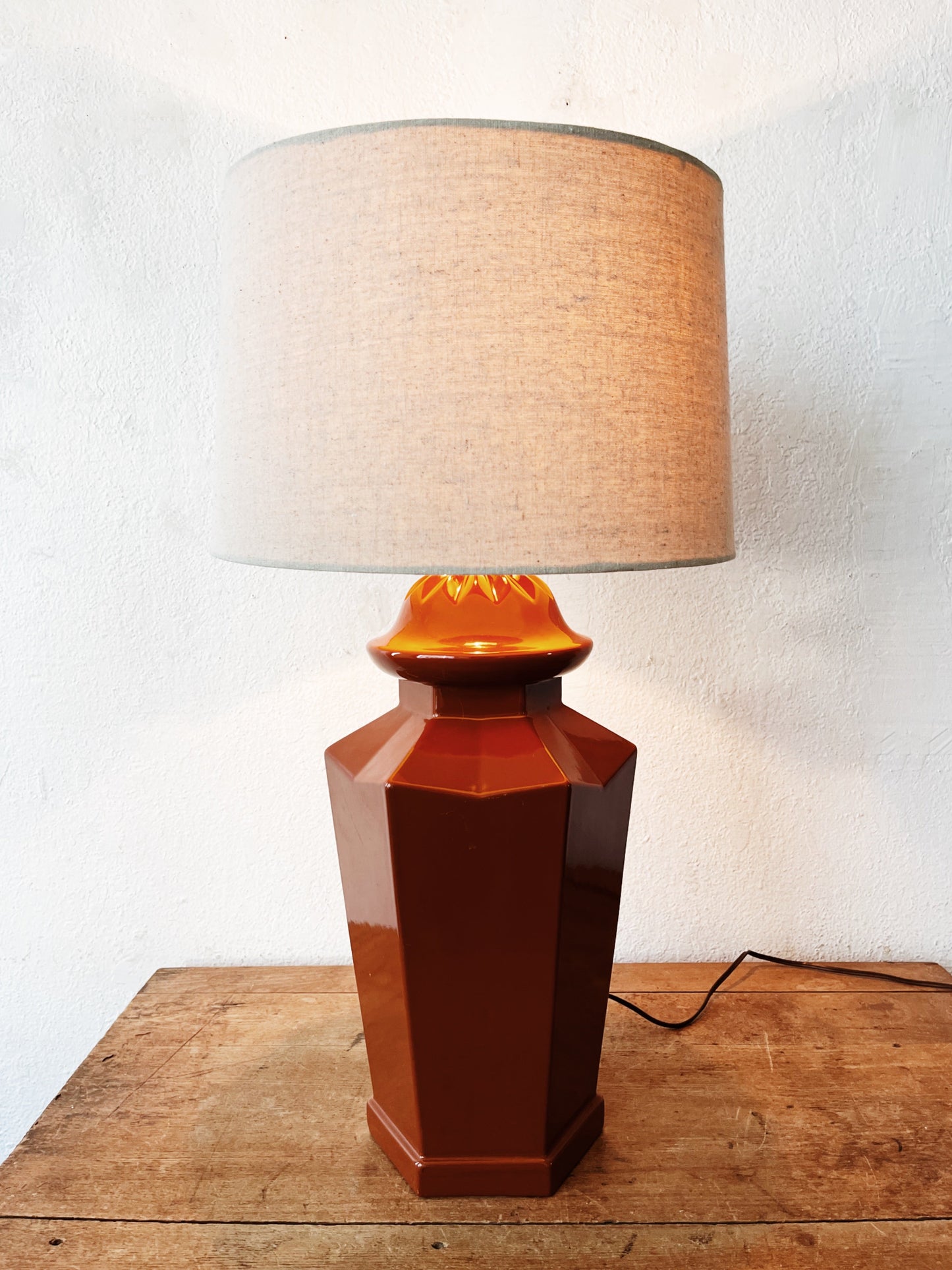 Large Vintage Ceramic Lamp