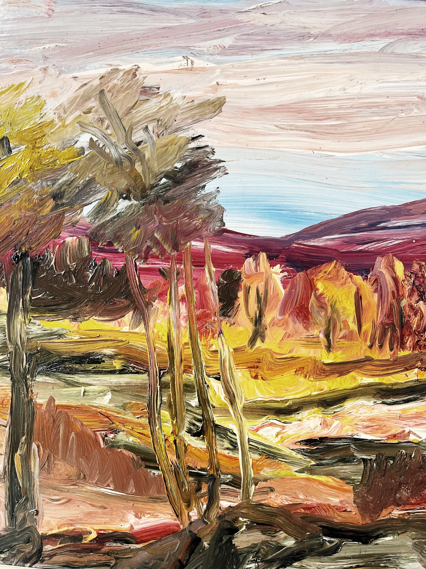 Vintage Expressionist Landscape