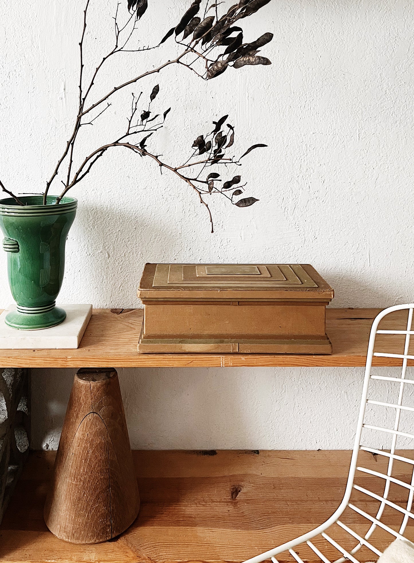 Antique Silk Jewelry Box