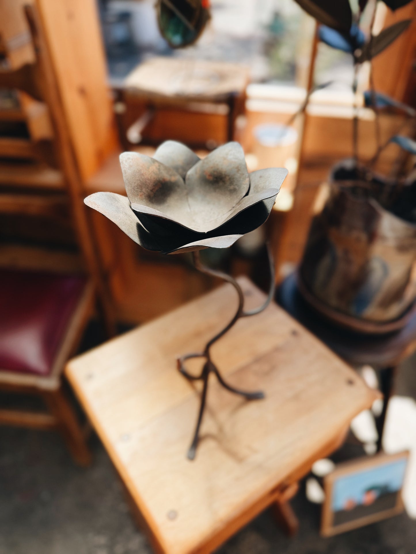 Hand Wrought Figural Candelabra