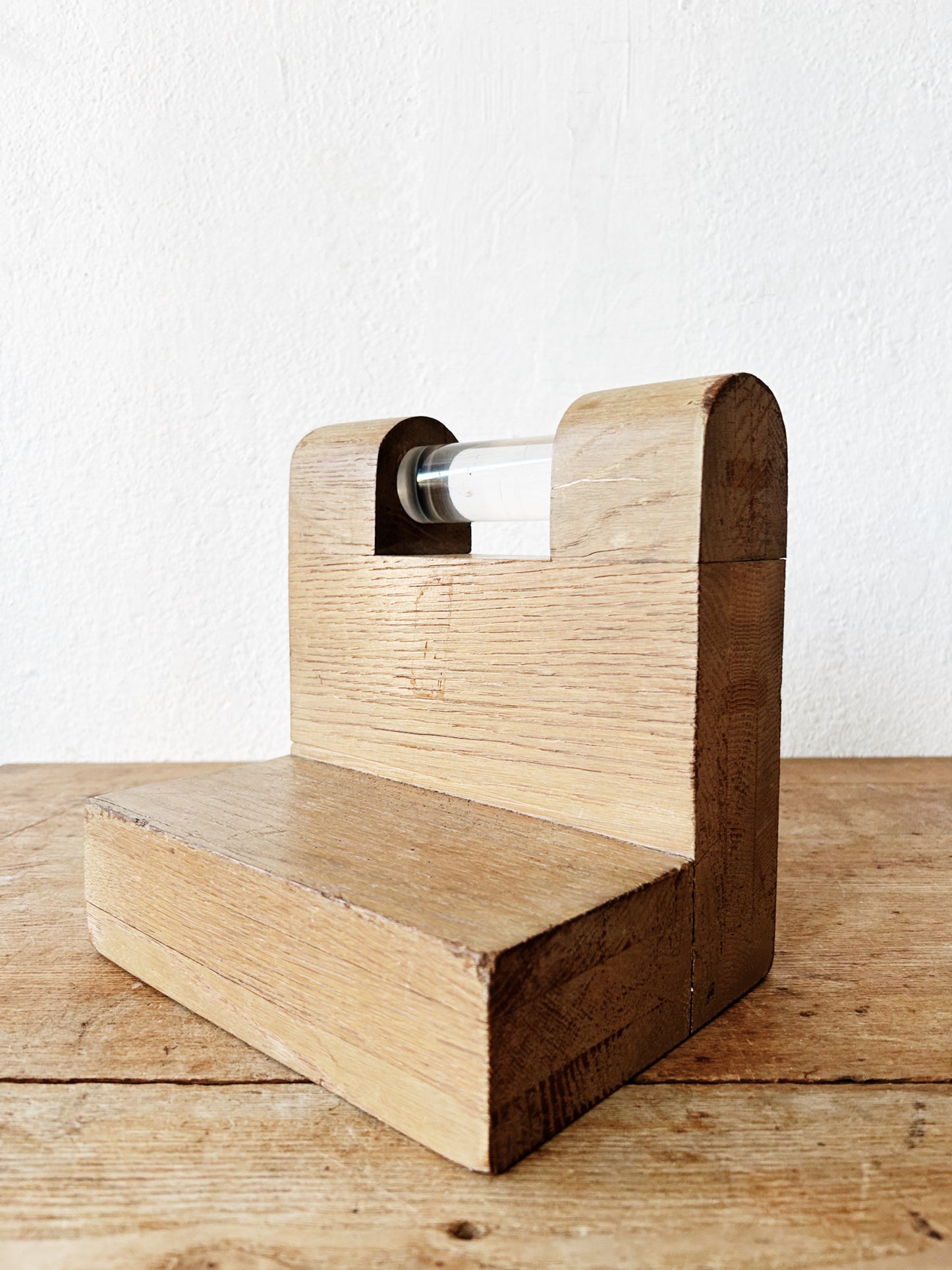 Chunky Wood and Lucite Sculpture