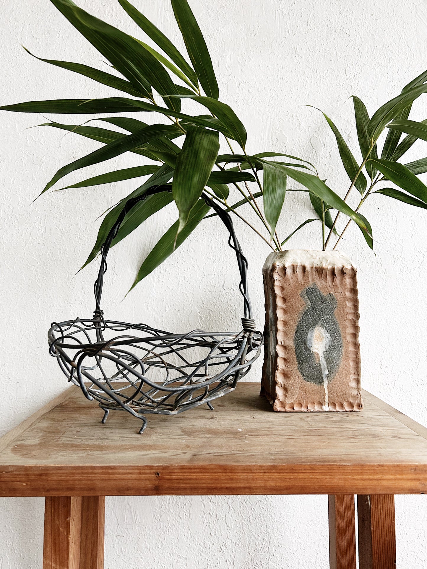 Sculptural Handmade Metal Basket