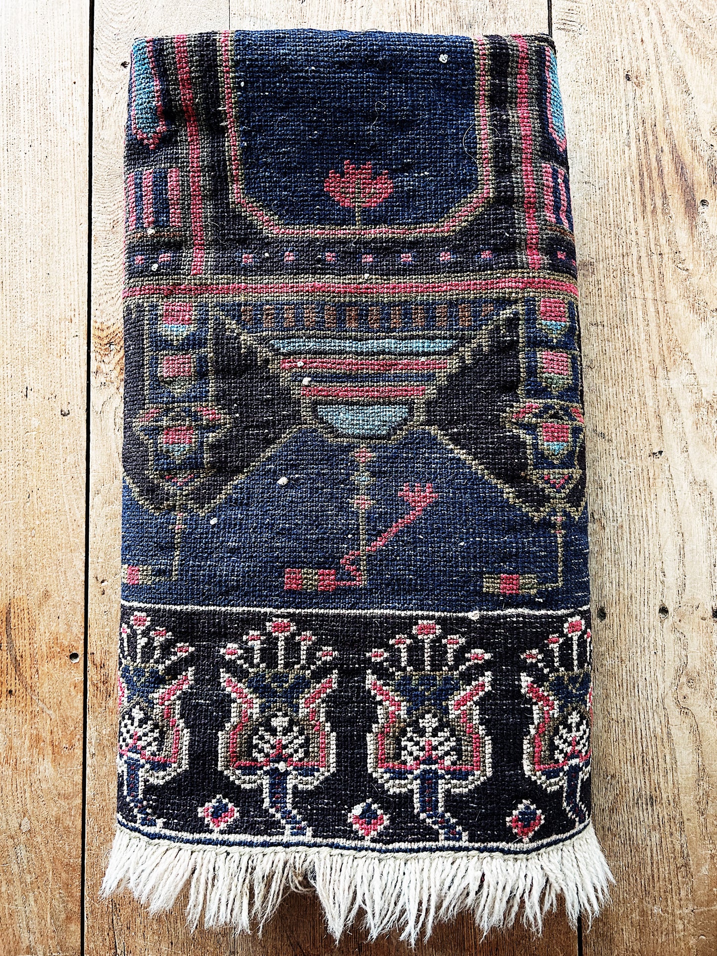 Vintage Wool Prayer Rug