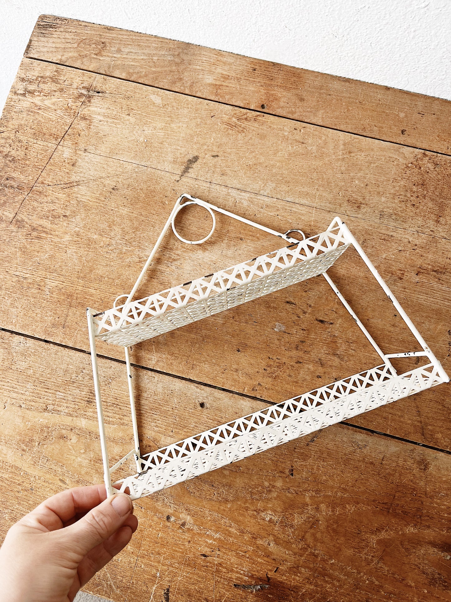 Vintage Mid Century Mesh Shelf