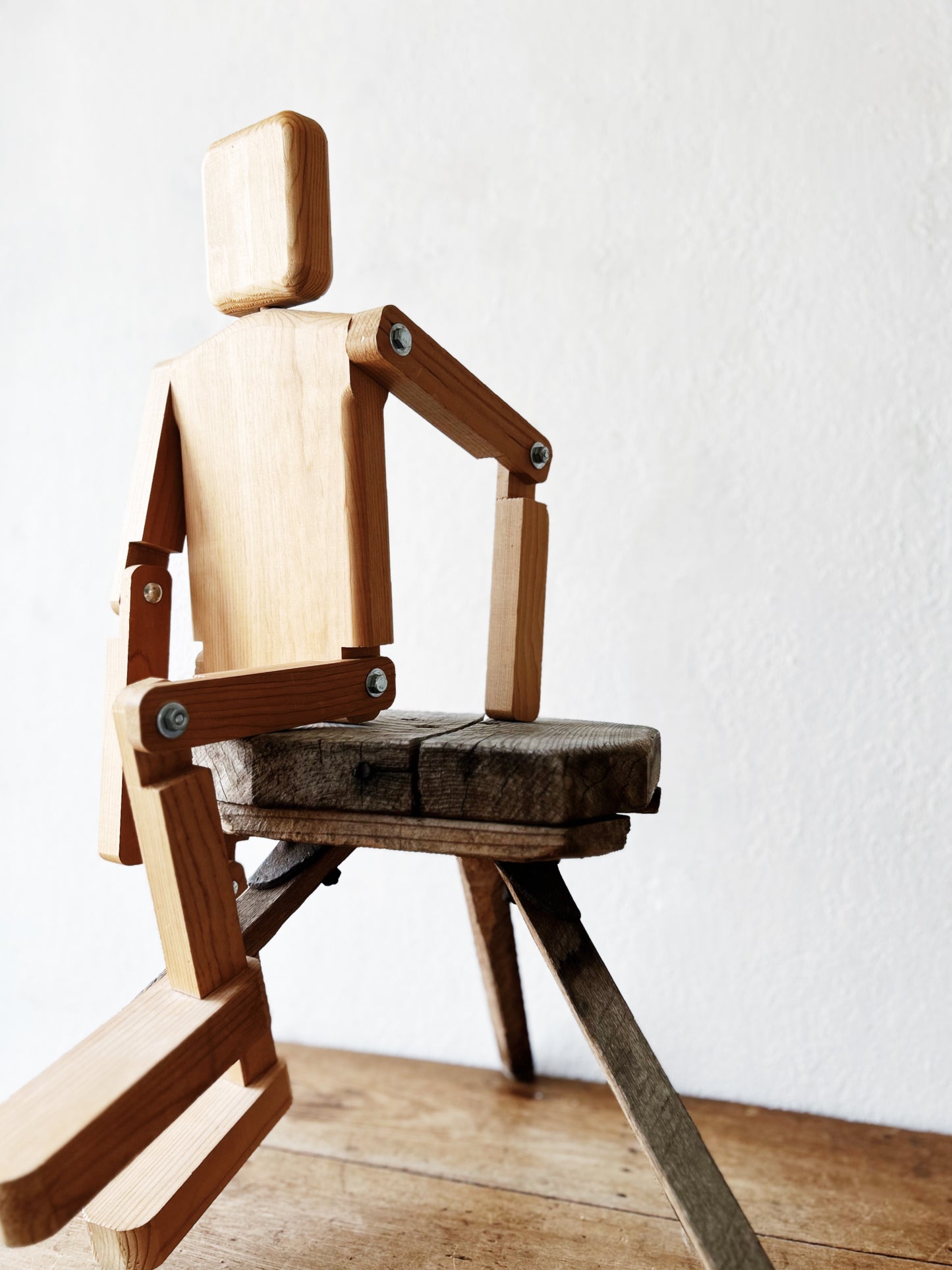 Vintage Modernist Wood Mannequin