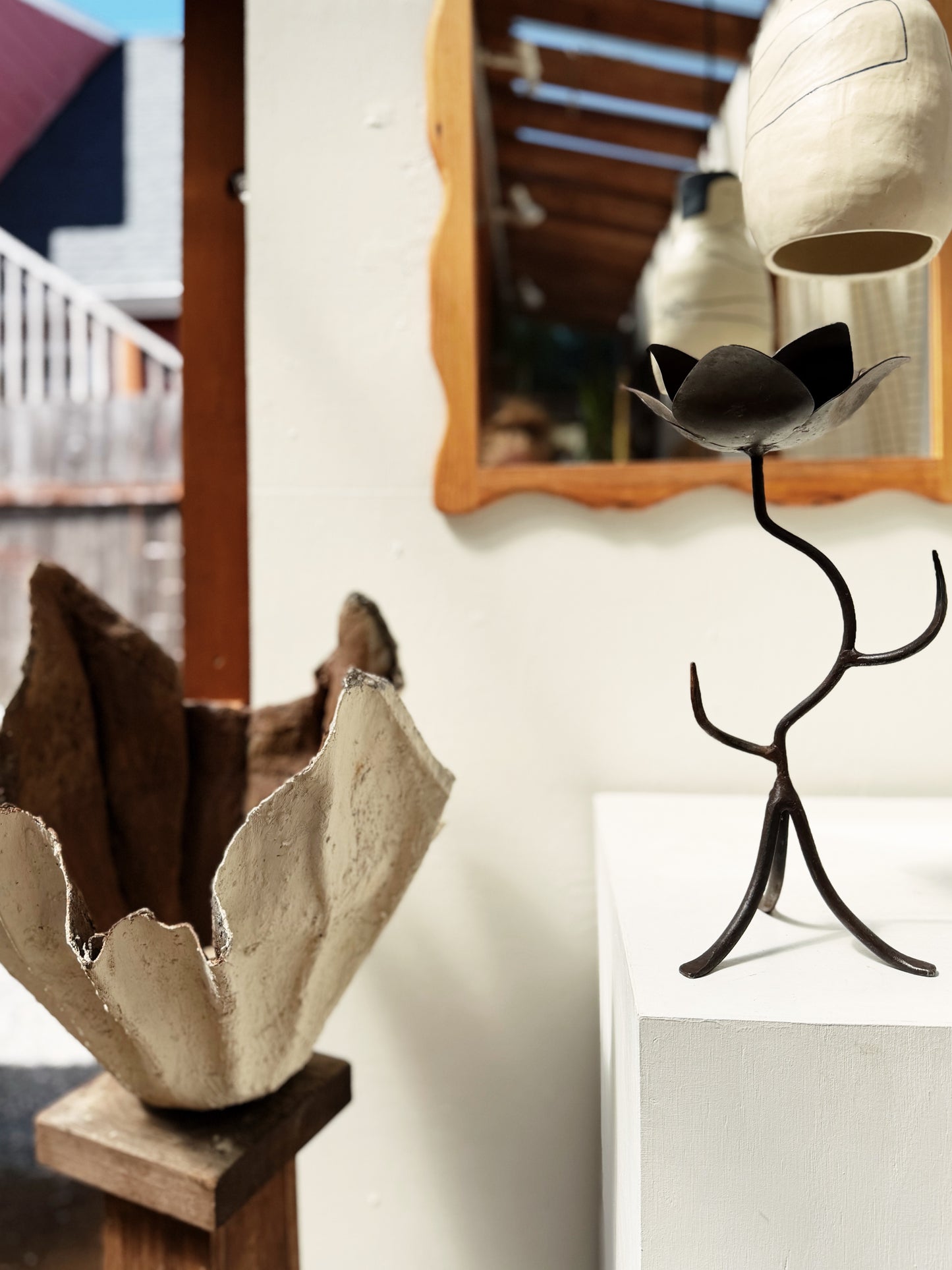 Hand Wrought Figural Candelabra
