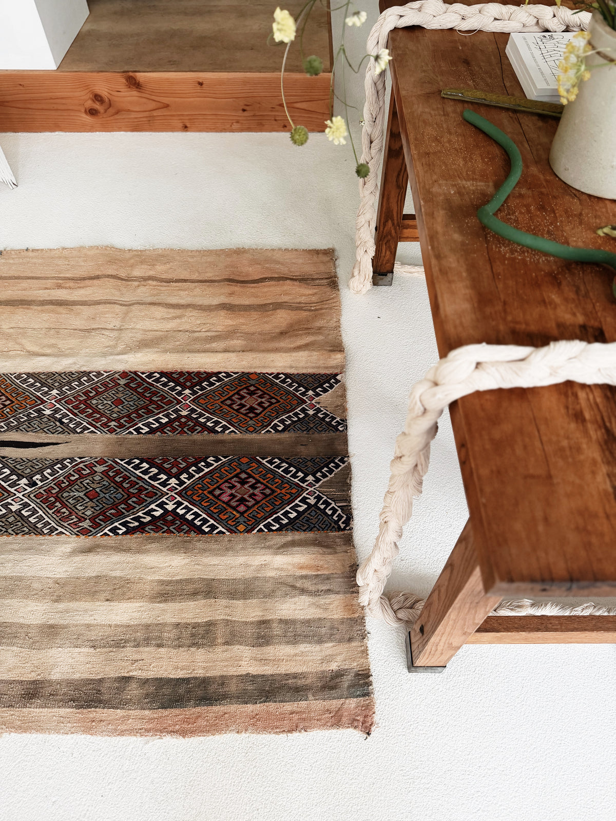 Antique Woven Moroccan Berber Rug / Textile