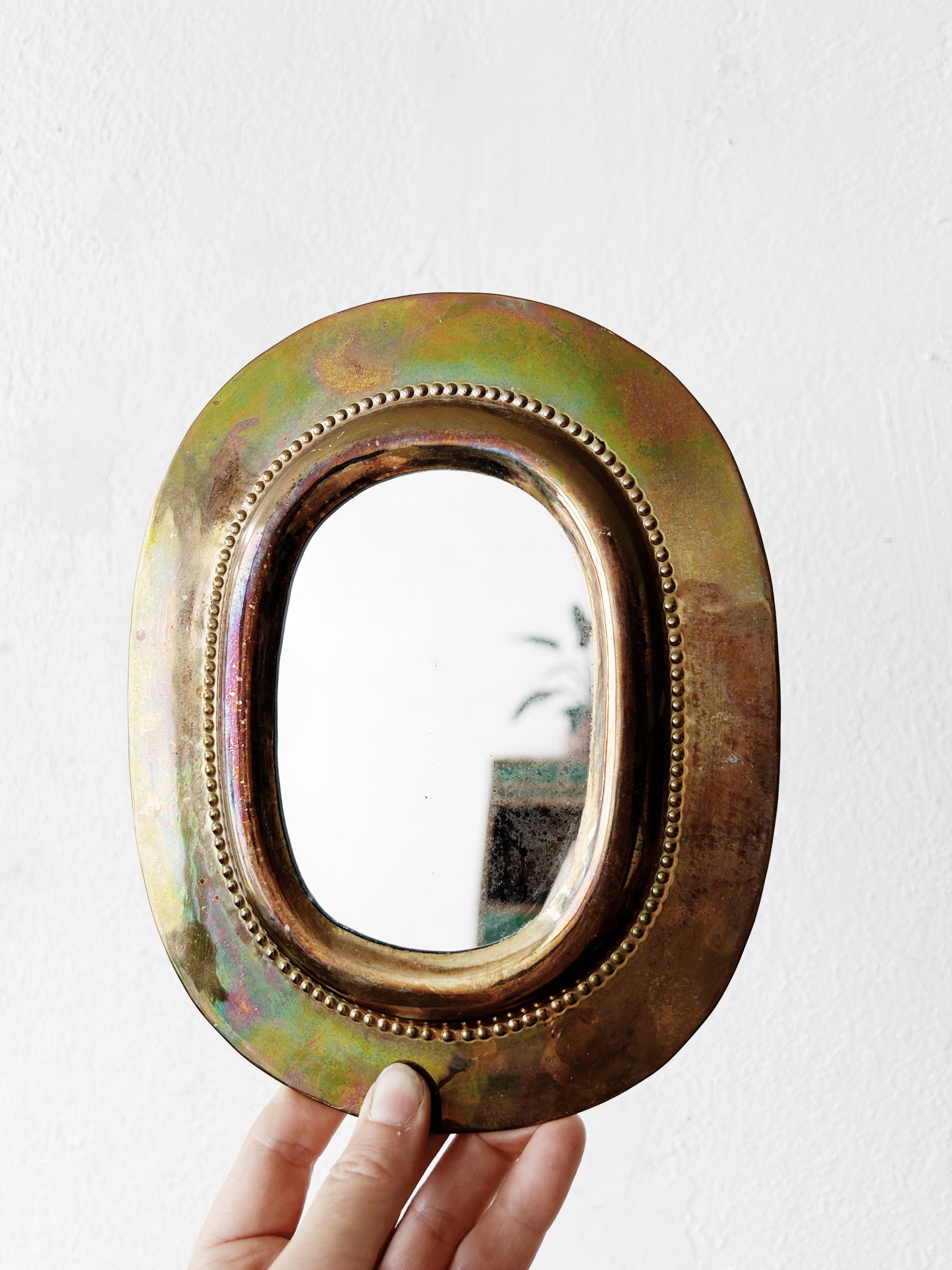 Vintage Brass Mirror