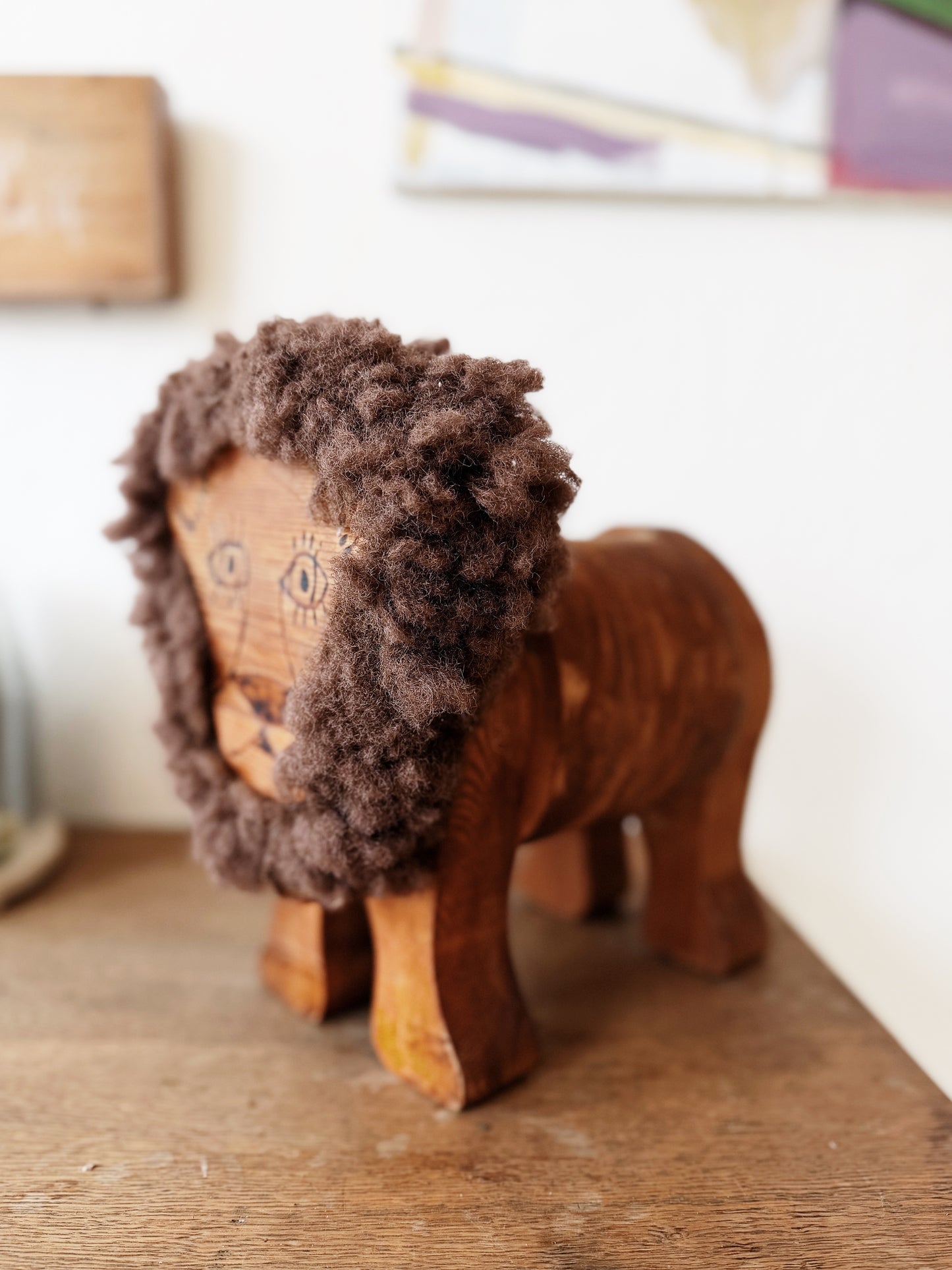 Handmade Folk Art Lion