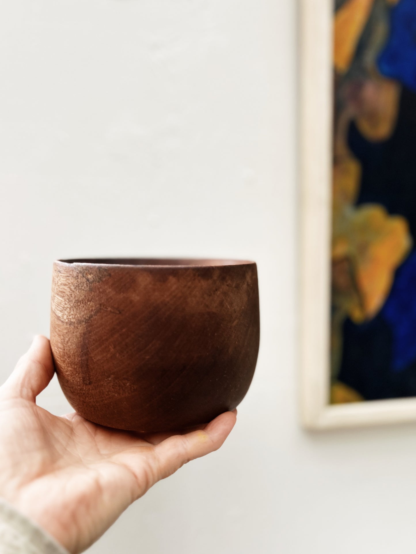 Set of Four Chunky Wood Bowls