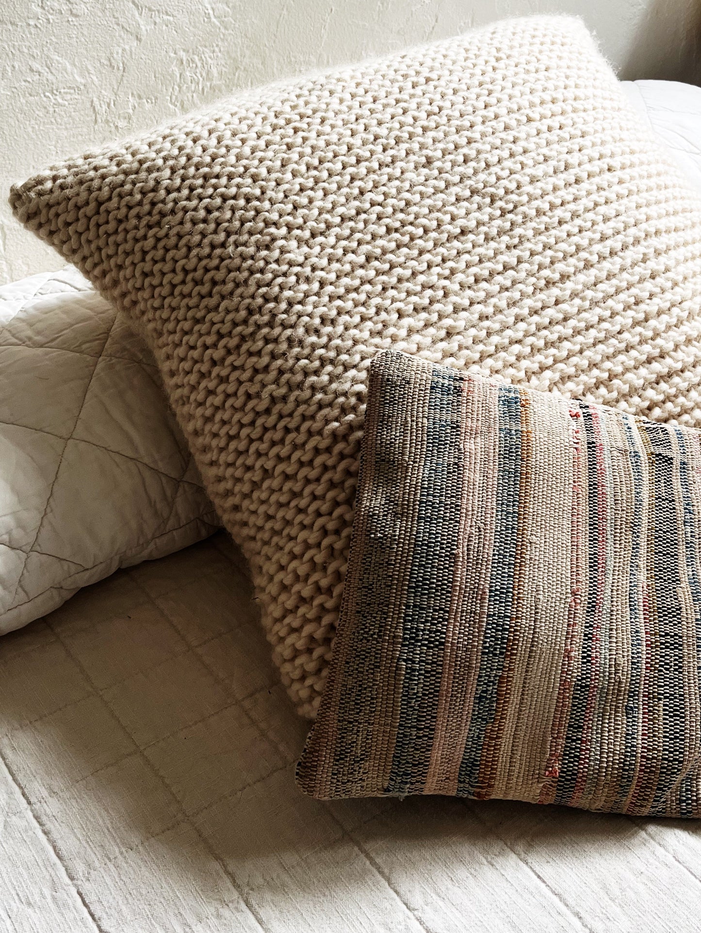 Oversized Handknit Wool Cushion