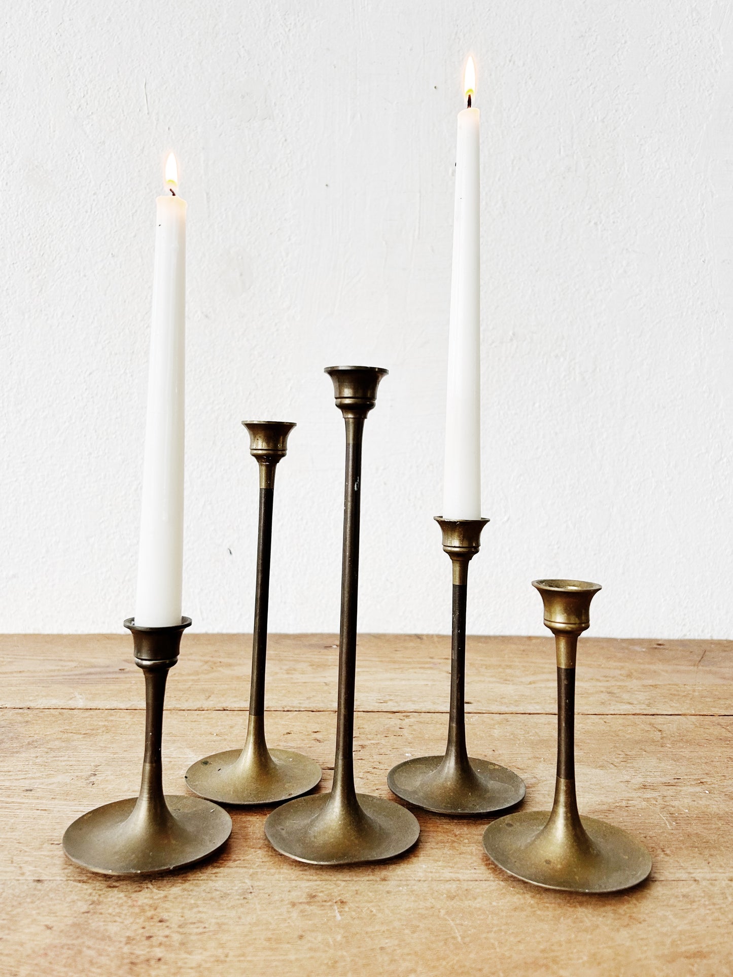 Vintage Brass Taper Holders