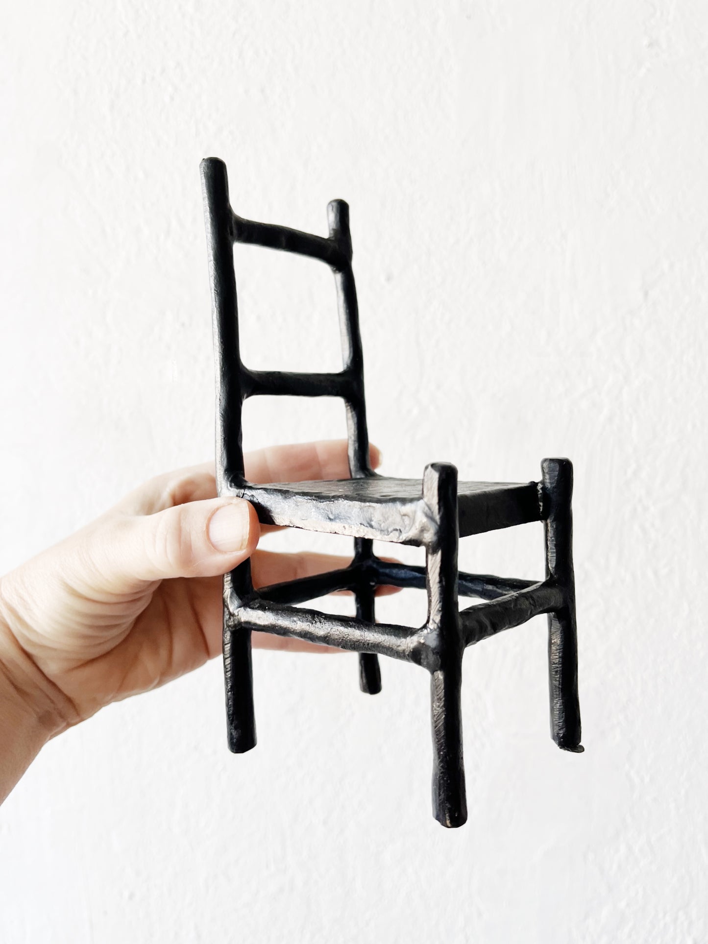 Cast Iron Chair Sculpture