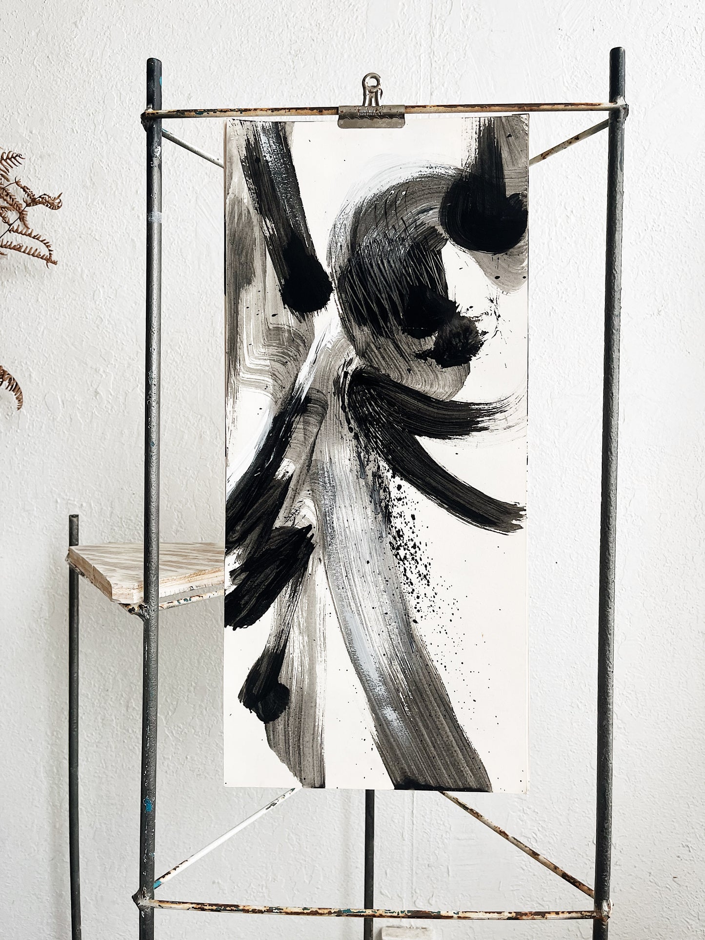 Original India Ink Abstract Painting