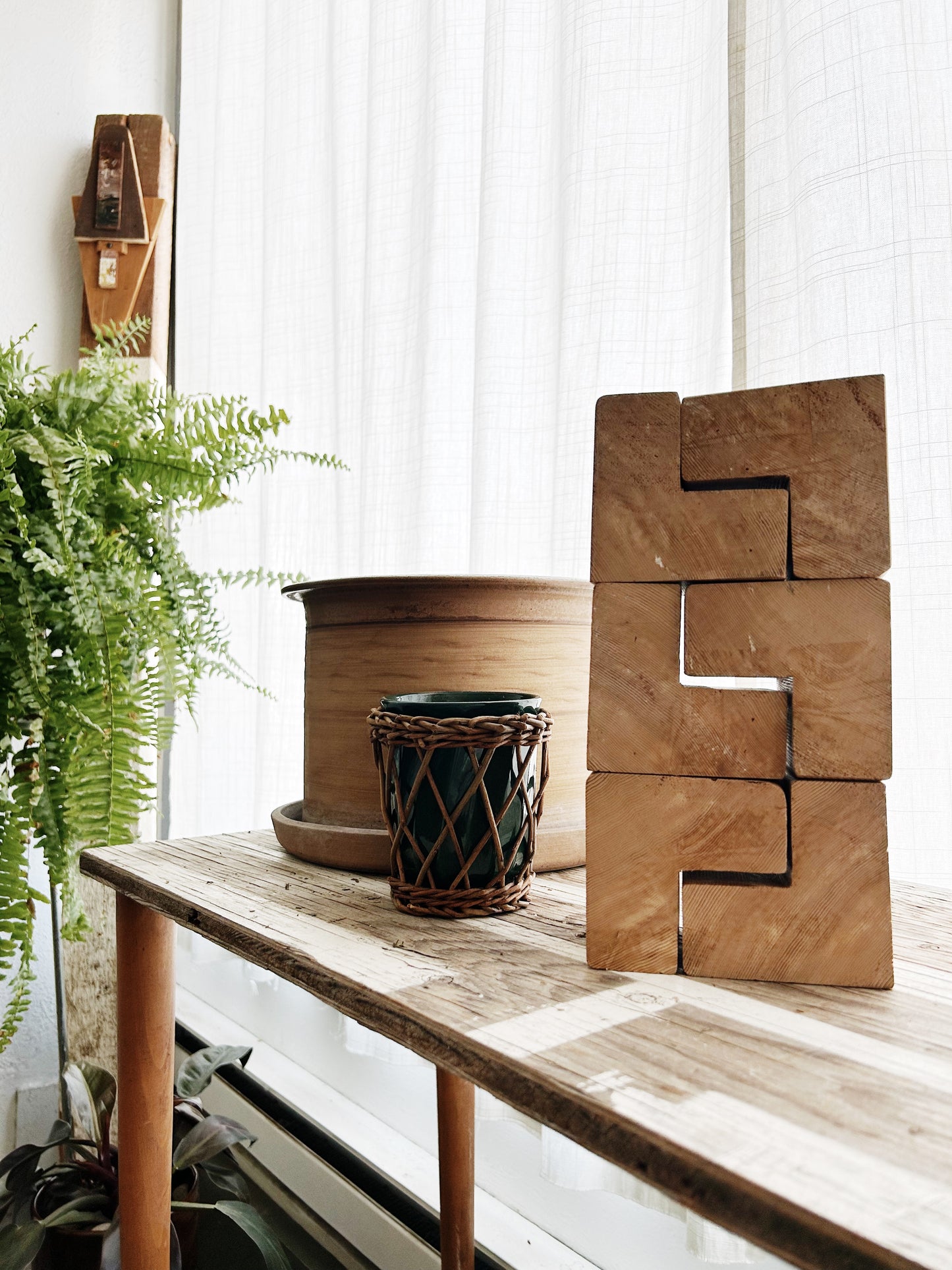 Handmade Wood Puzzle Sculpture