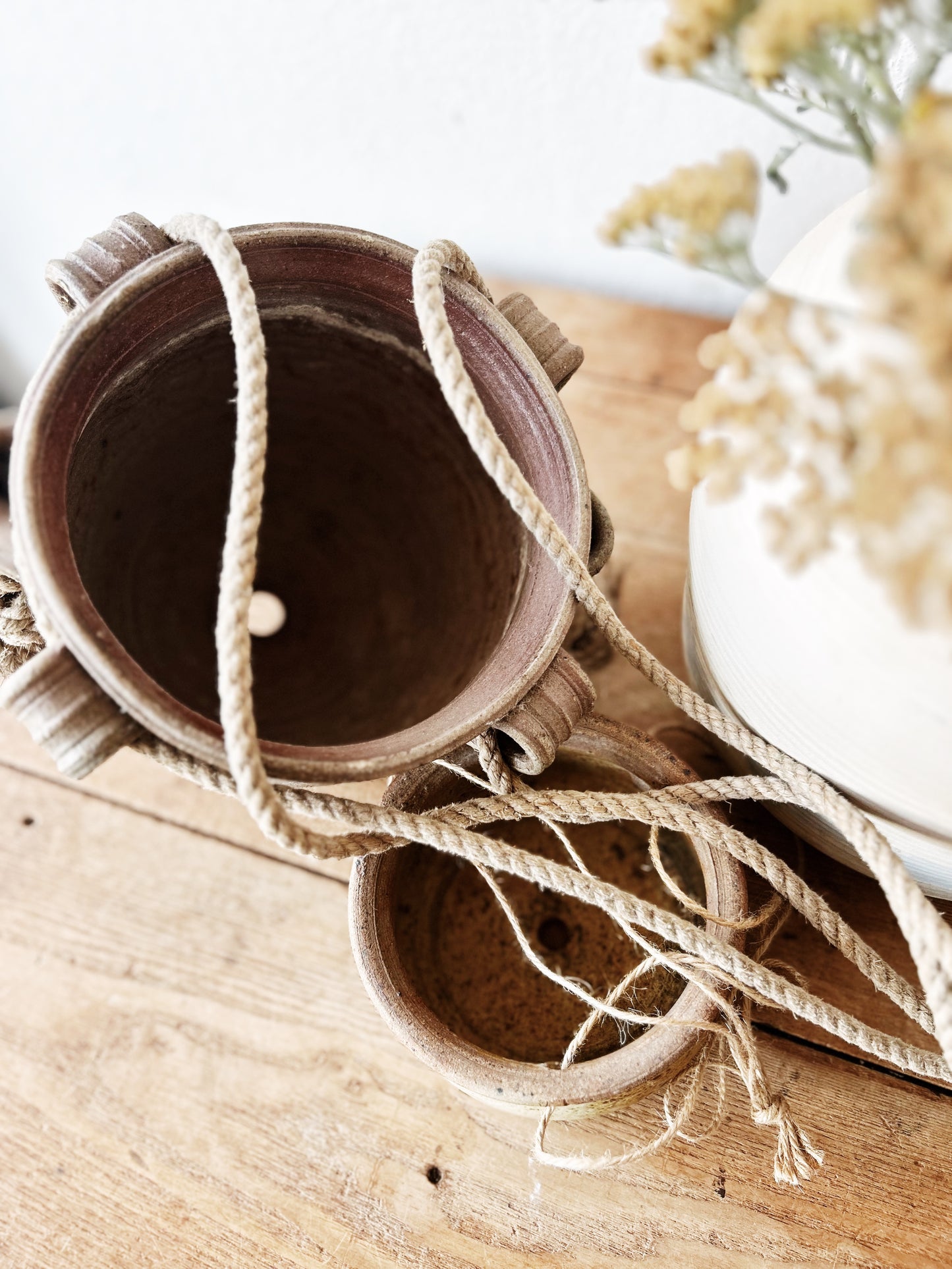 Vintage Hanging Ceramic Planter