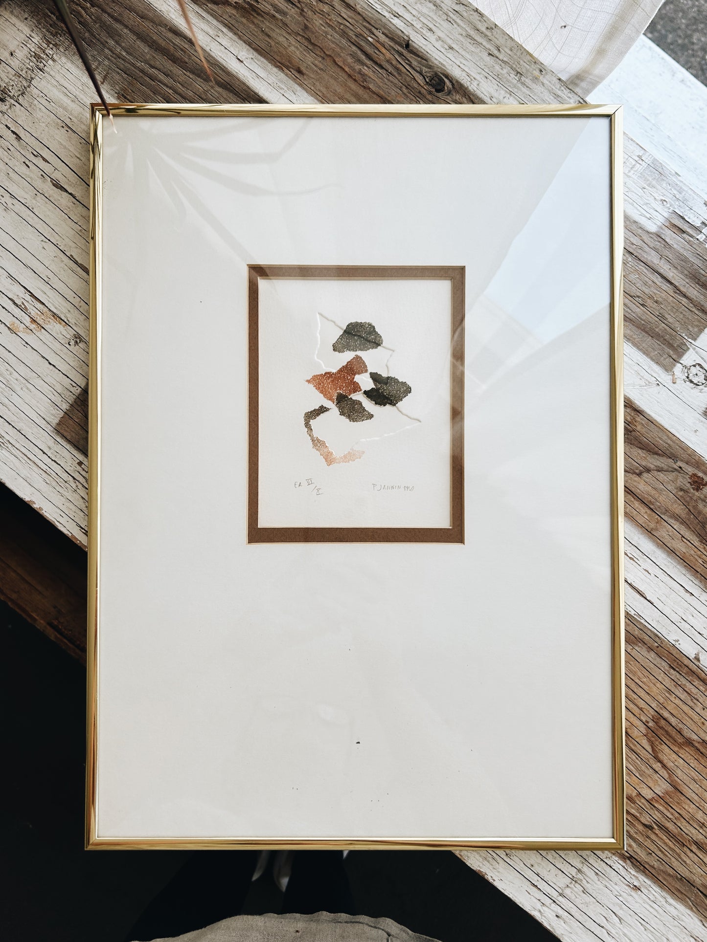 Original Vintage Patrick Jannin OMS Abstract French Litho Engraving