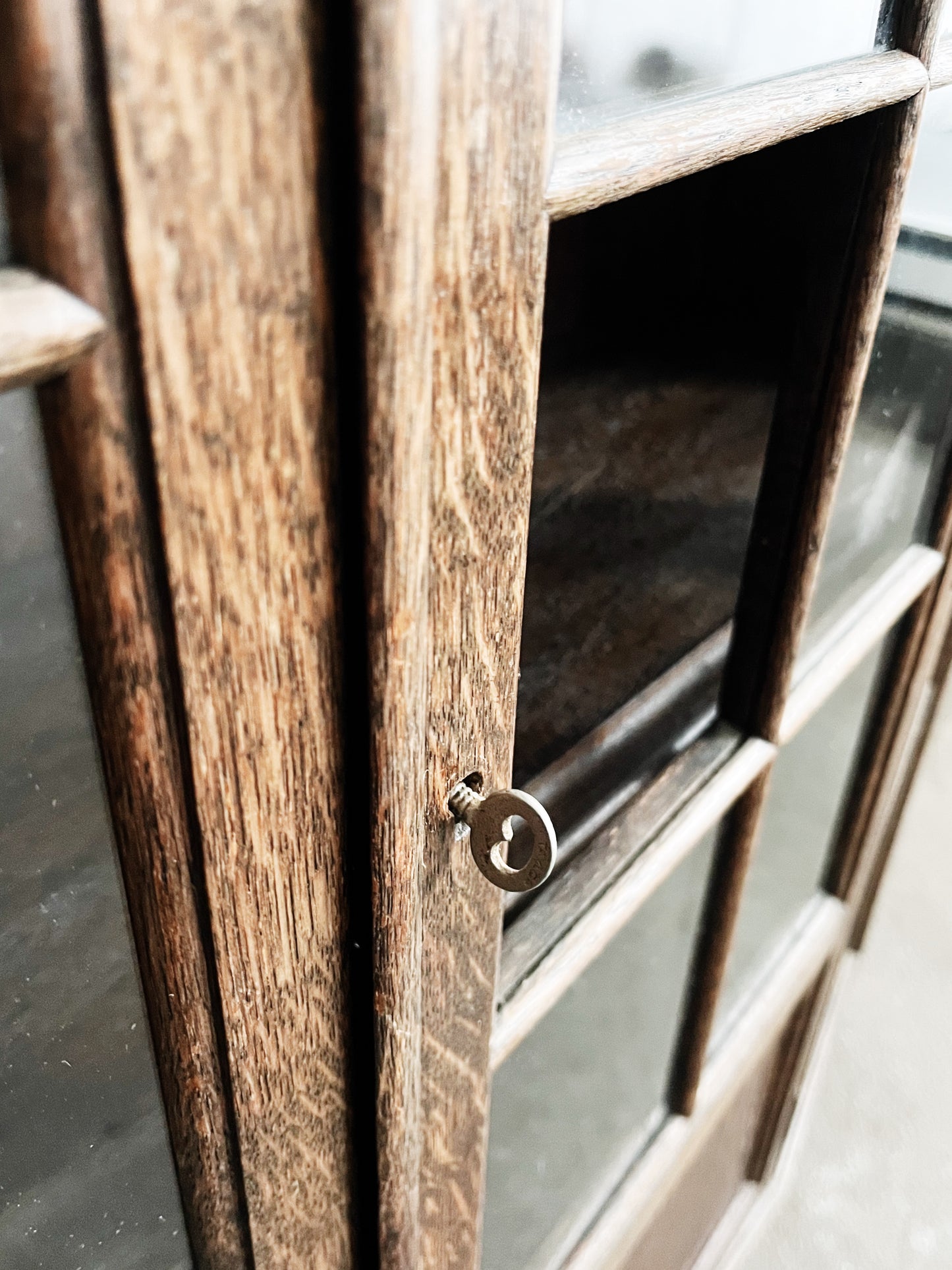 Vintage Walnut Bow Front Cabinet
