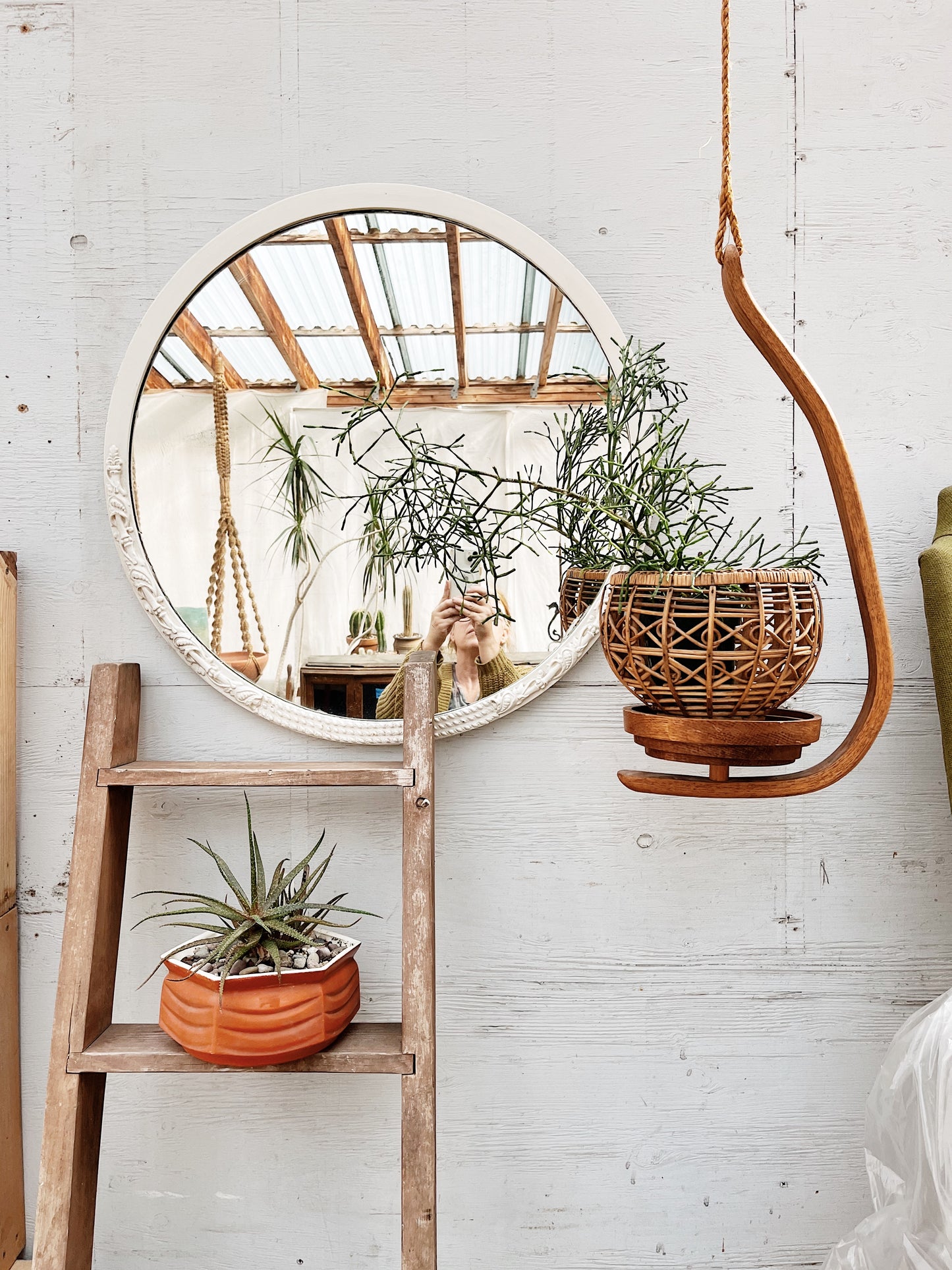 Vintage Bentwood Hanging Planter