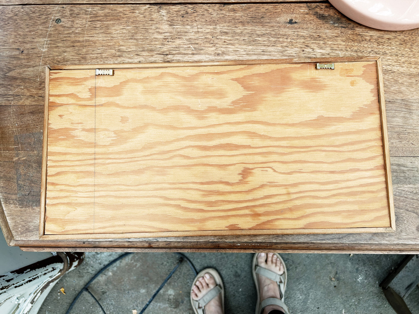 Vintage Hand Painted Double Tile Trivet