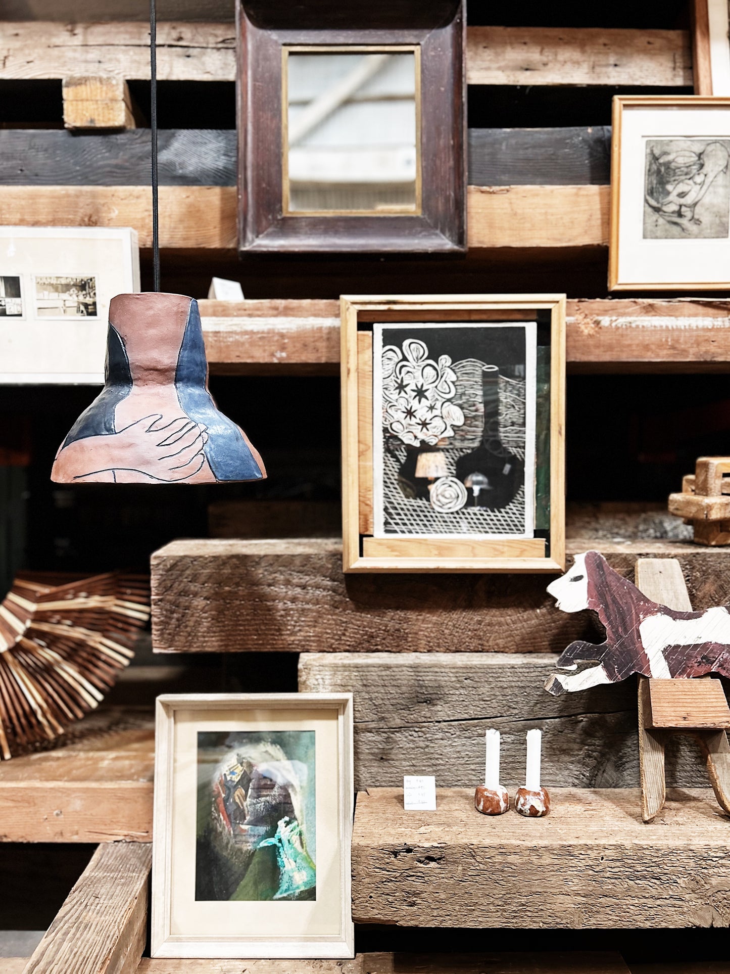 Framed Pair of Quirky Found Photos