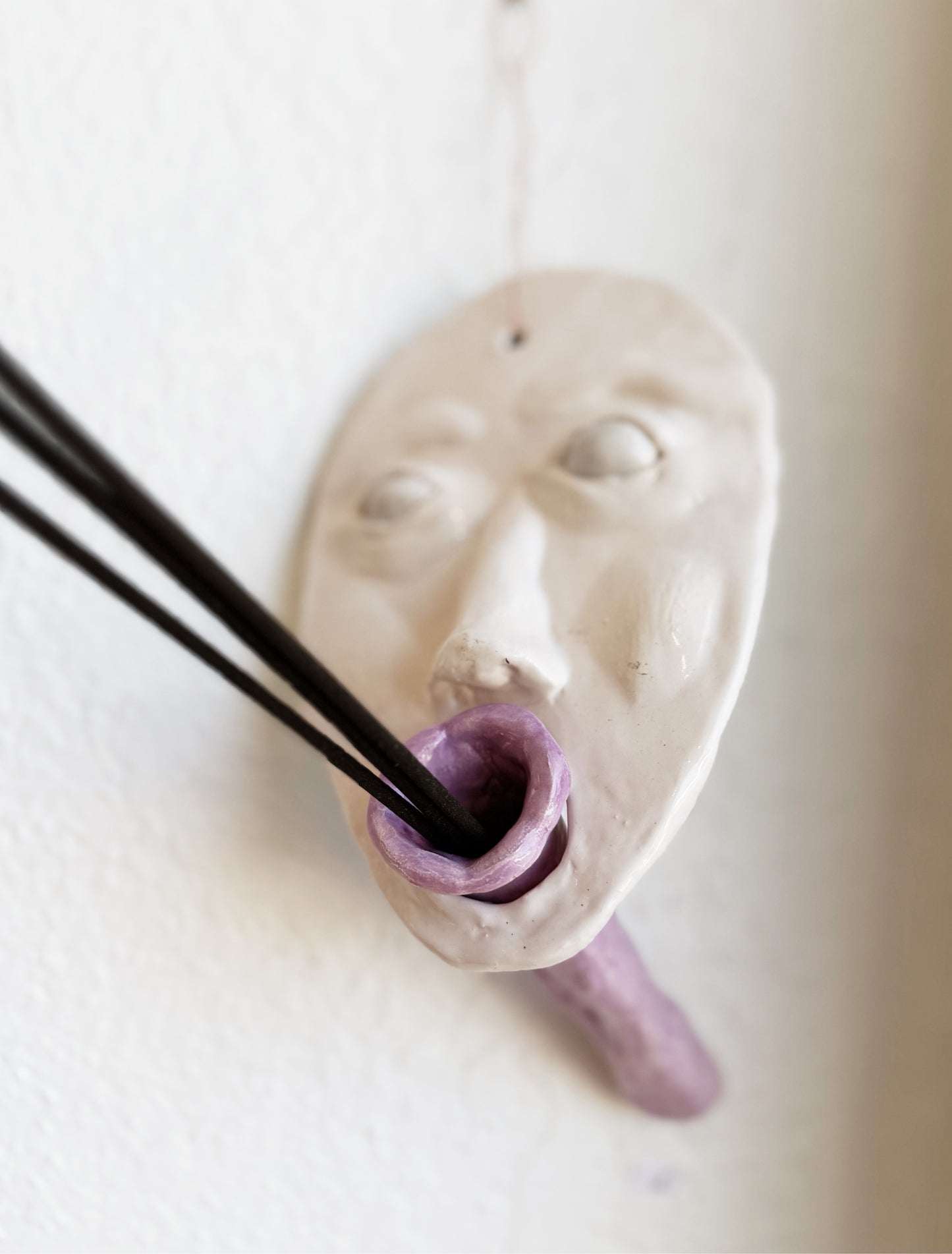 Moon Face Clay Wall Sculpture