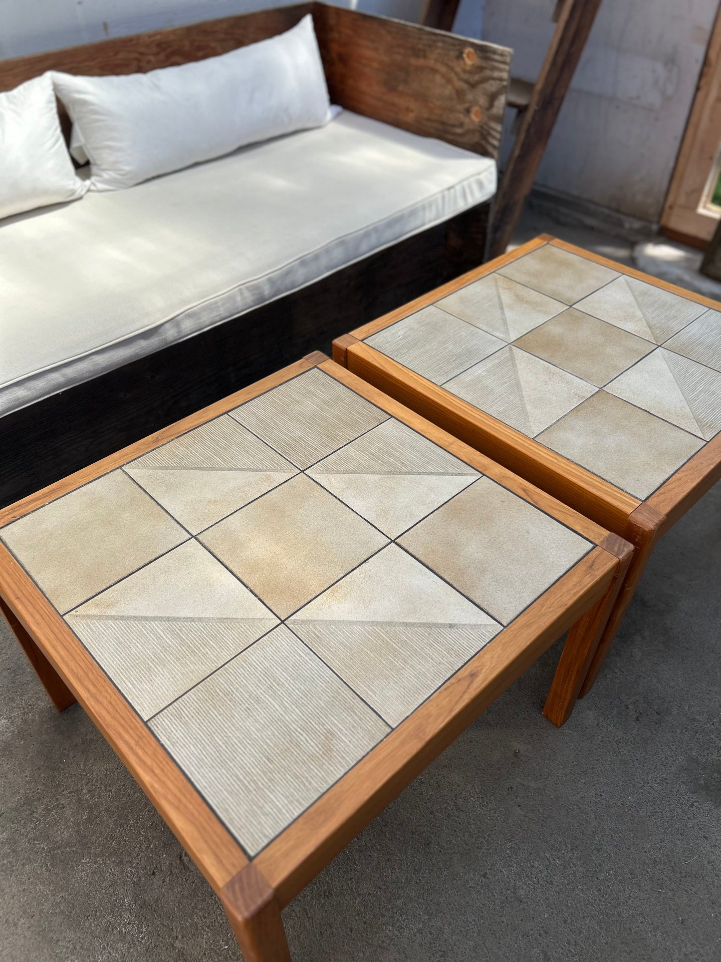 Gangso Møbler Danish Teak and Ceramic Inlay Table