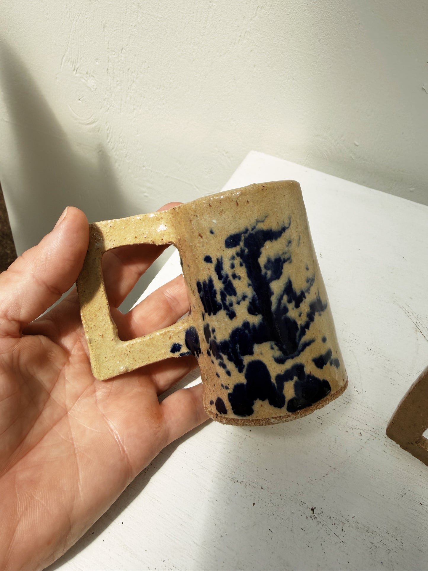 Handmade Inkblot Mug Pair