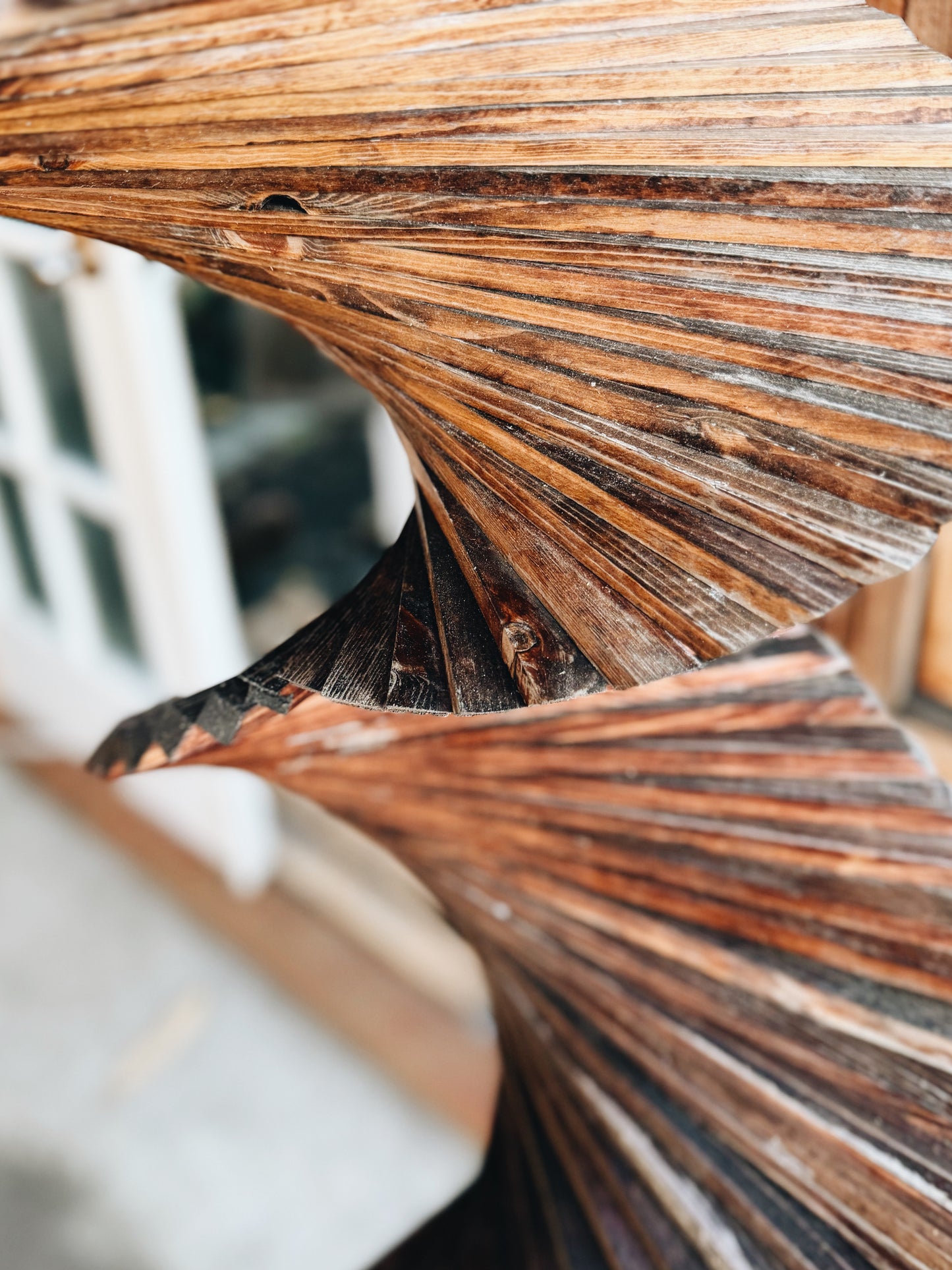 Giant Vintage Spinning Wood Whirligig