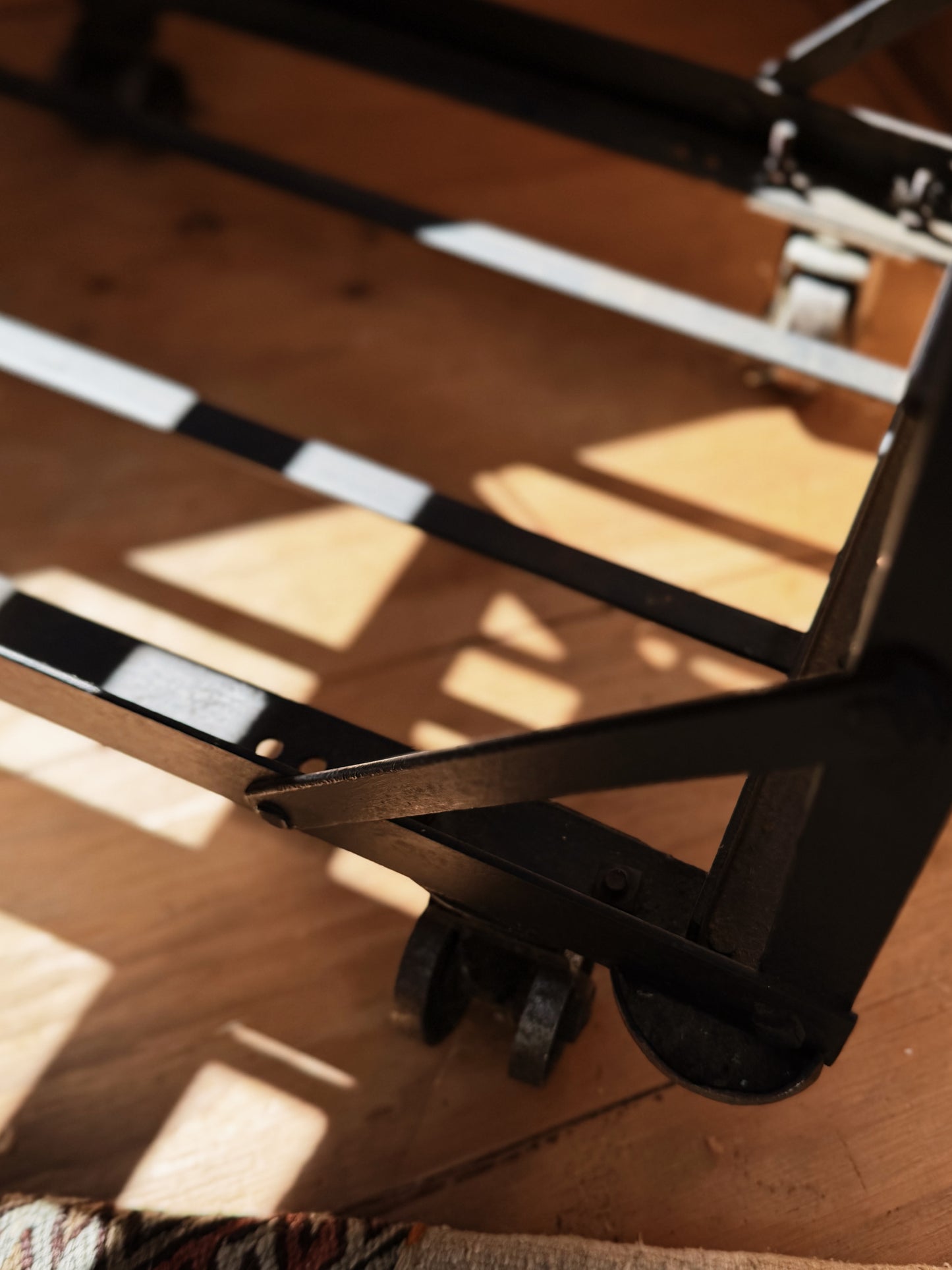 Antique Industrial Rolling Rack