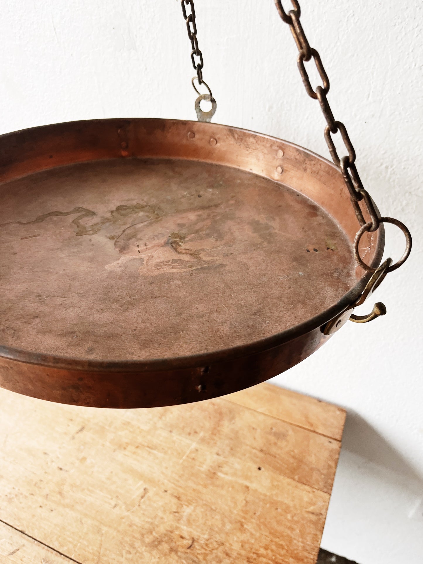 Vintage Copper Pot Rack