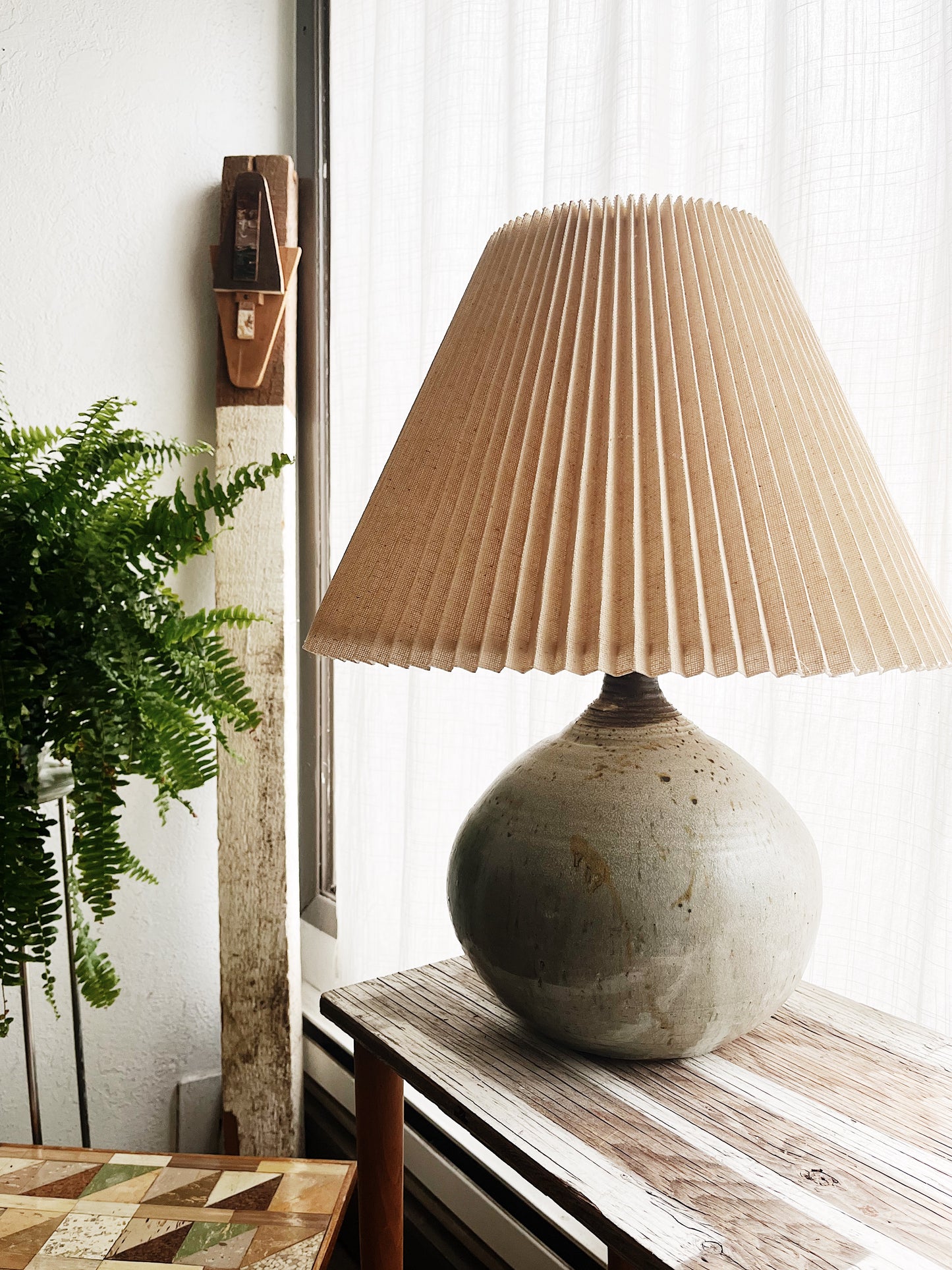 Chunky Mid Century Ceramic Lamp