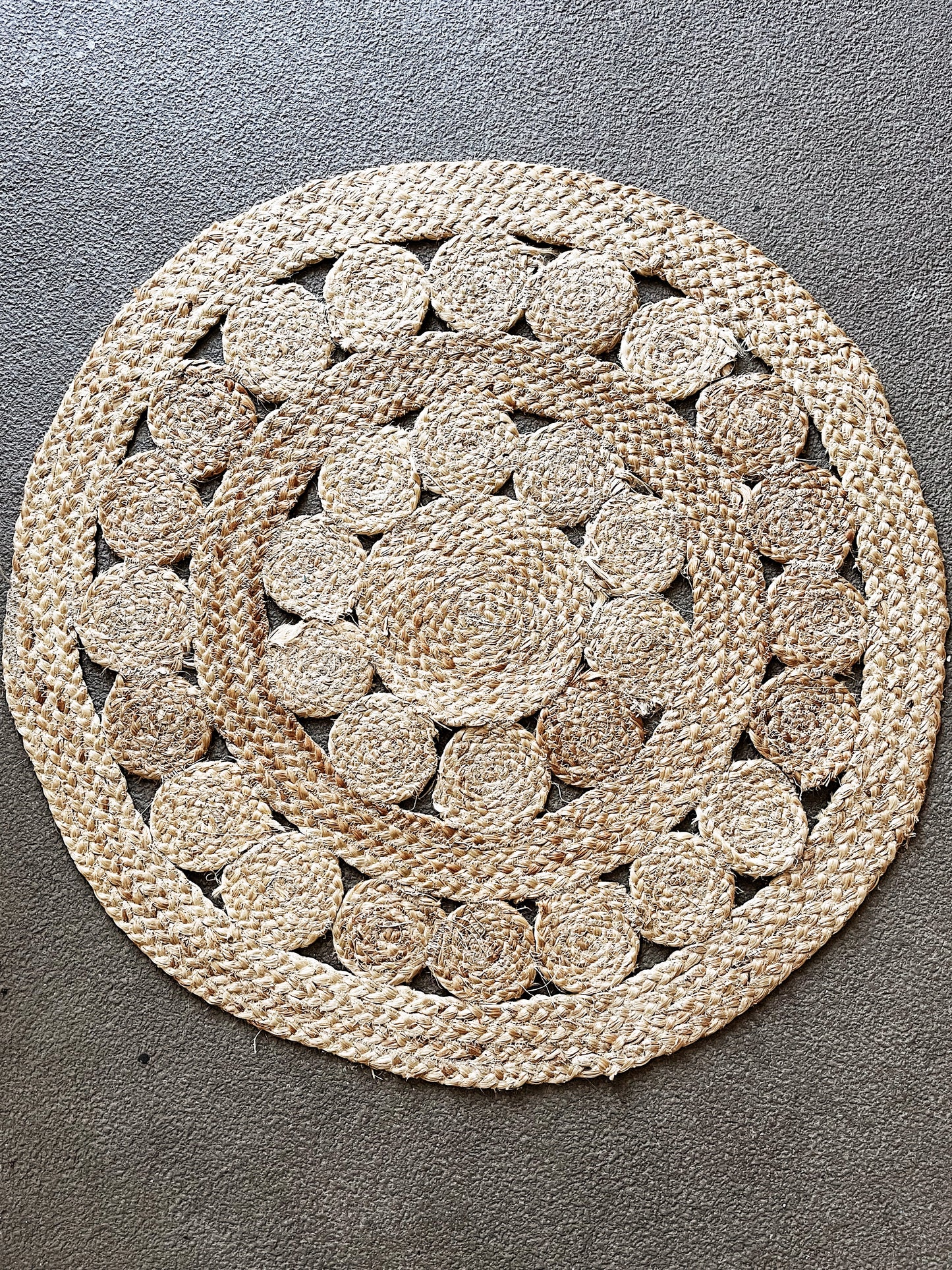 Straw Mandala Rug