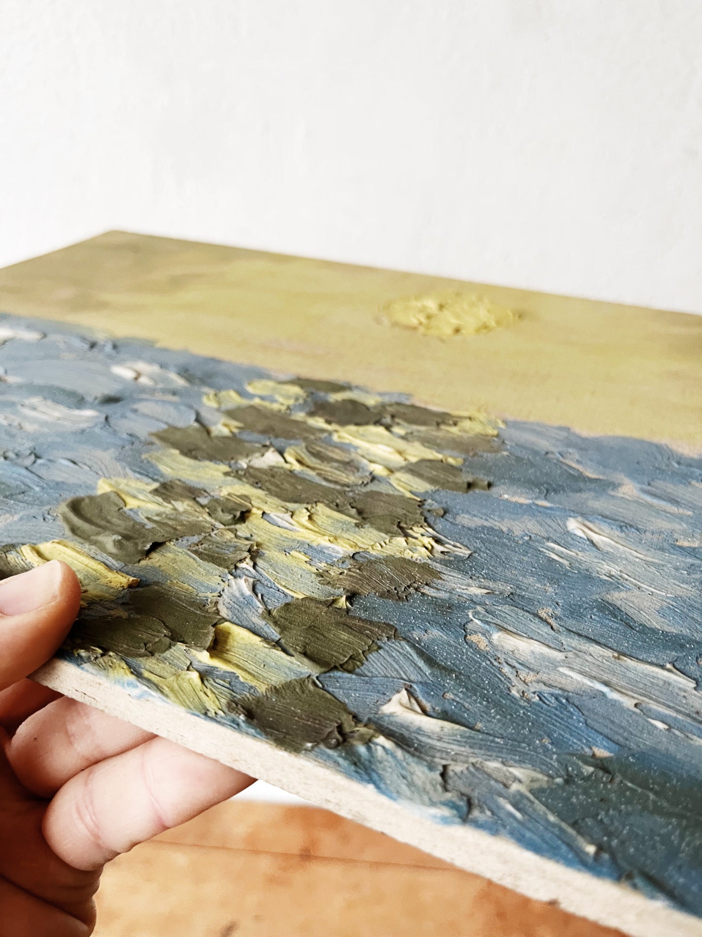 Vintage Allen Cook Ceramic Slab Painting