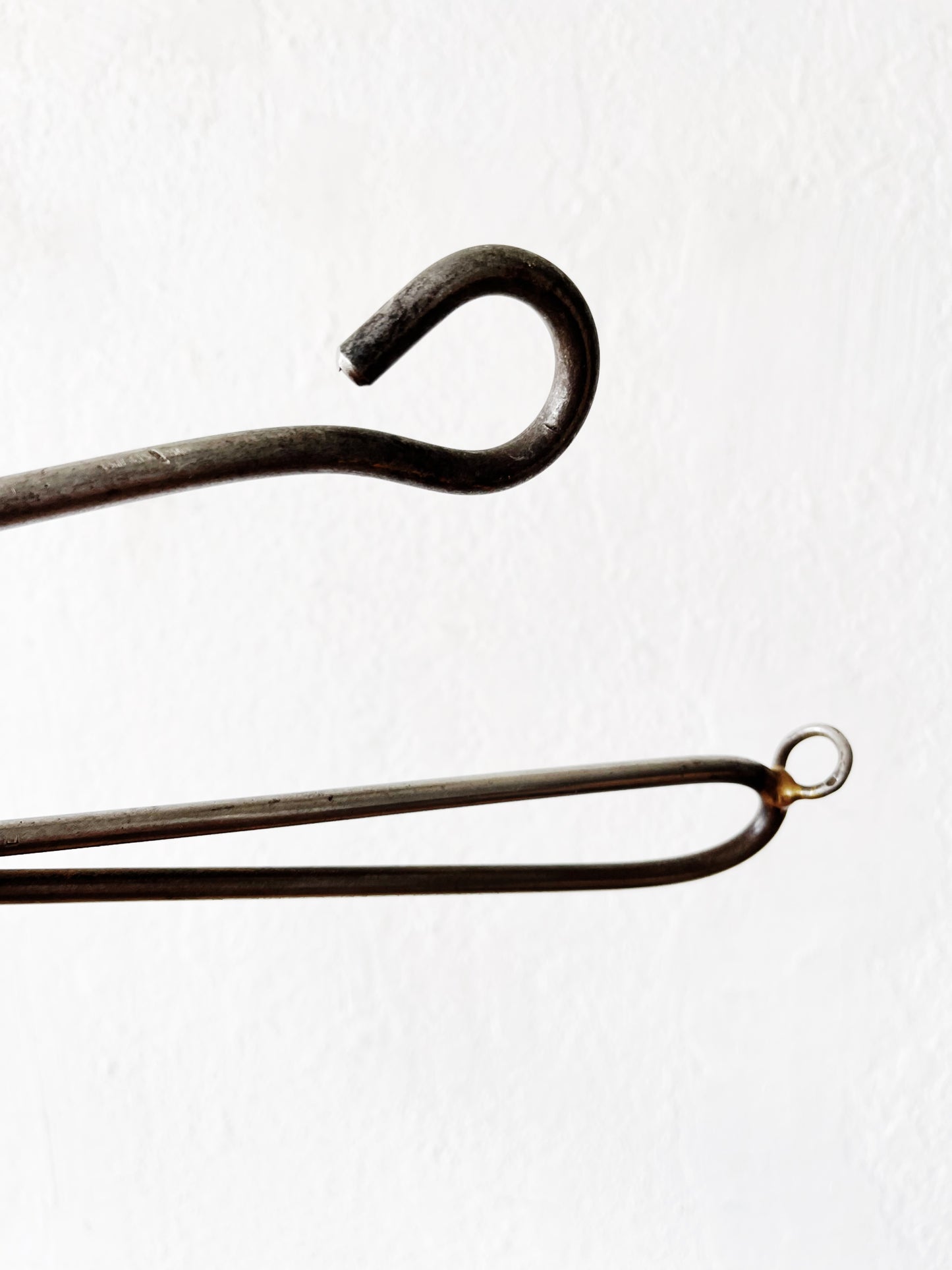Pair Hand Forged Fireplace Tools