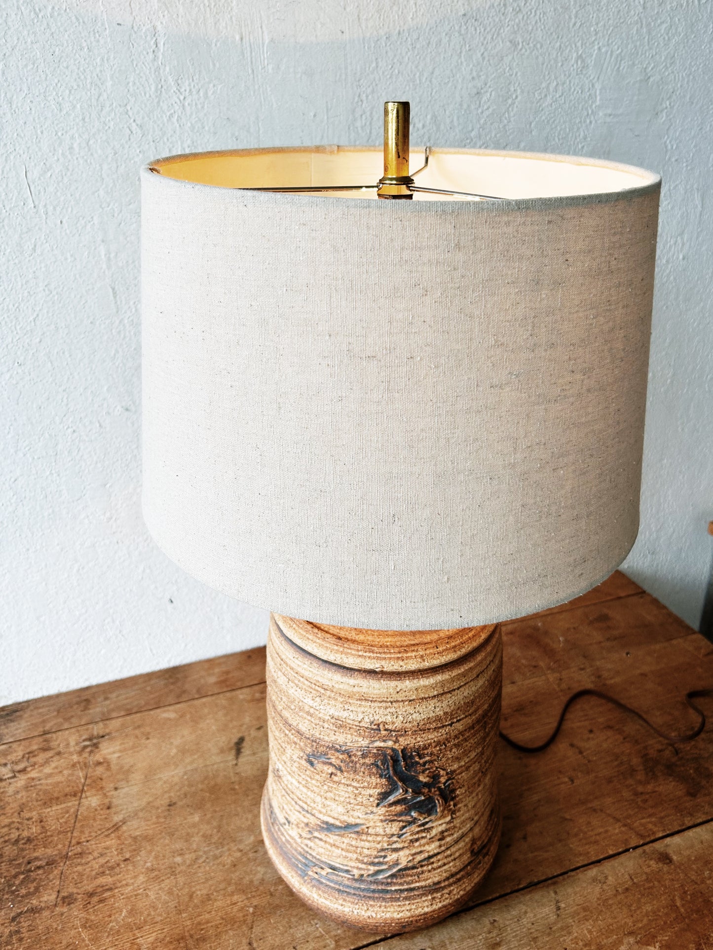 Mid Century Stoneware Lamp