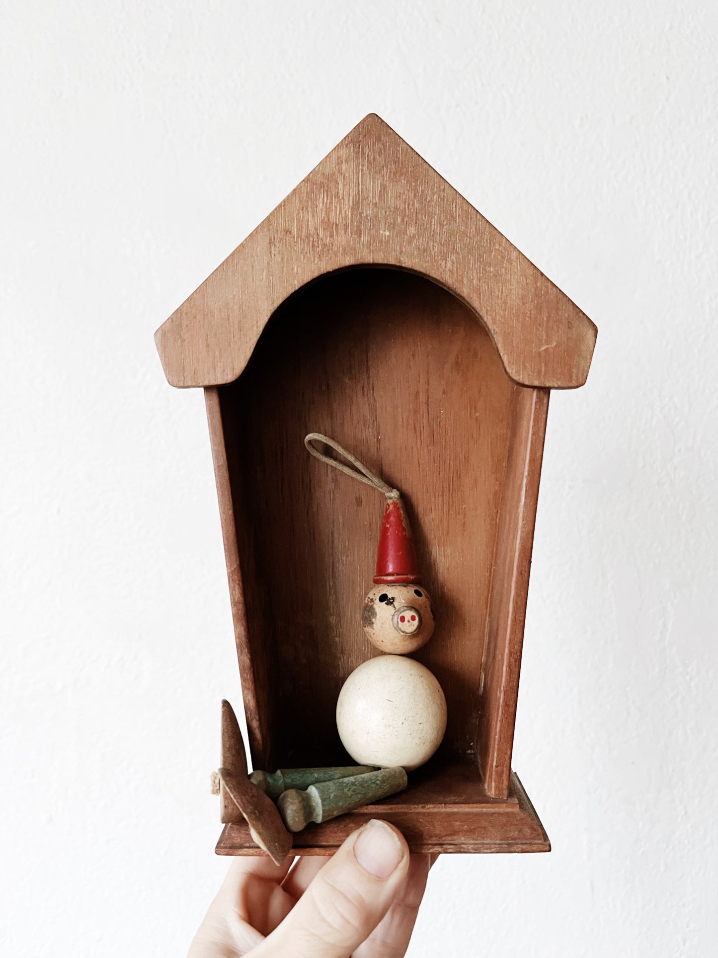 Antique Wooden Display Niche