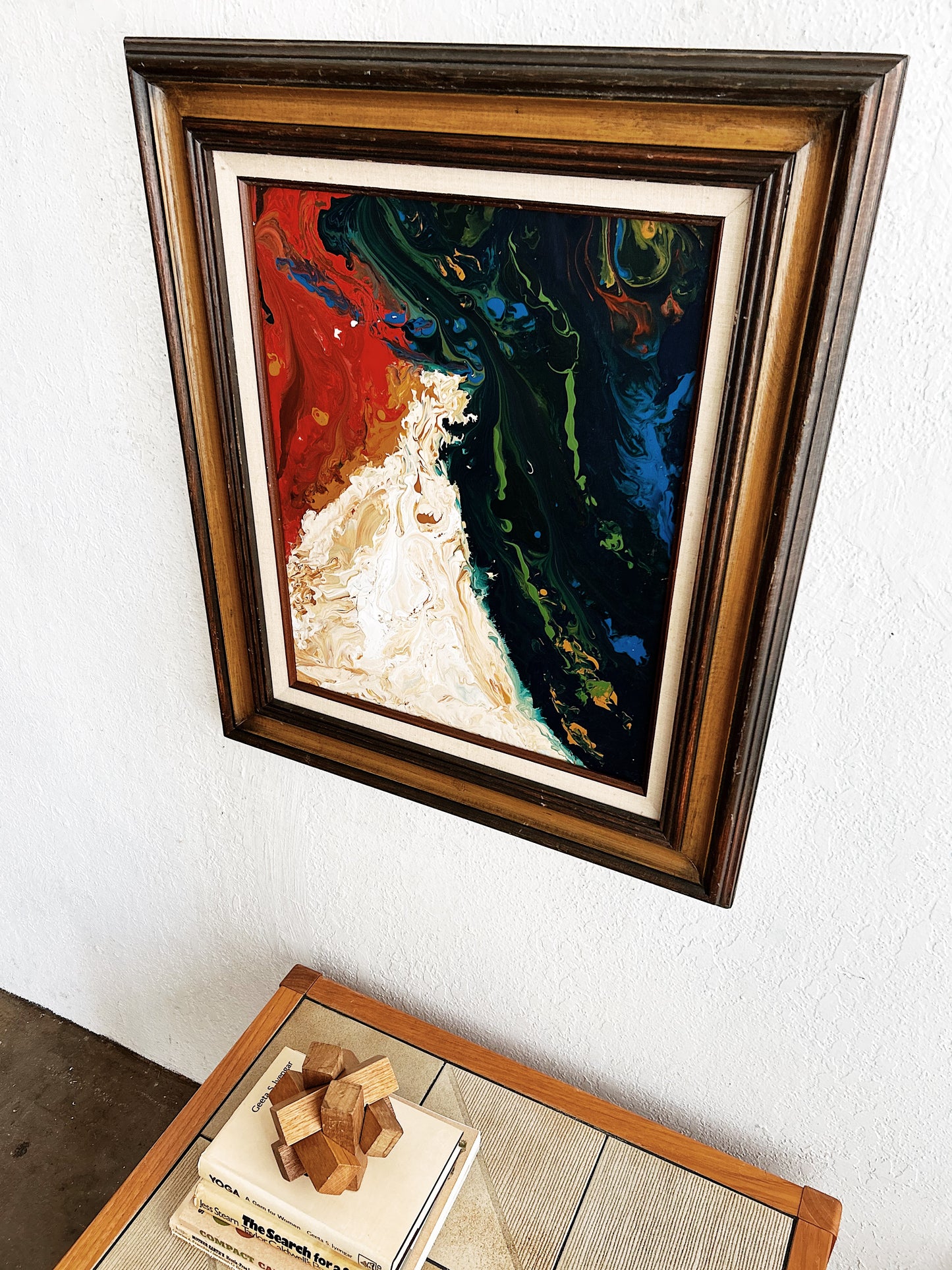 Vintage Marbleized Oil Painting