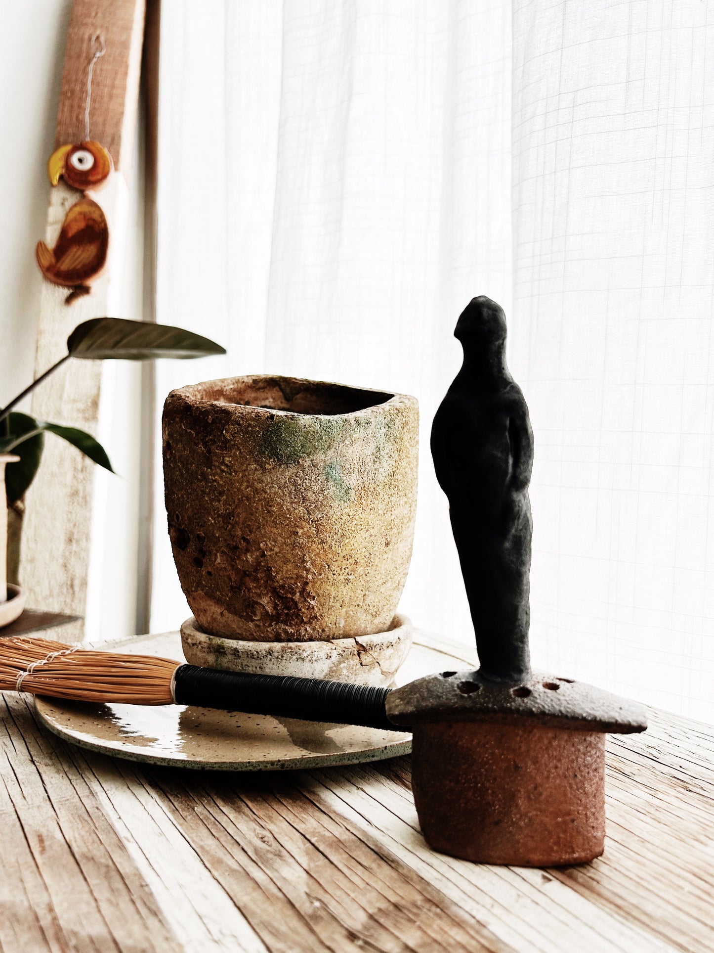 Vintage Pot with Tray