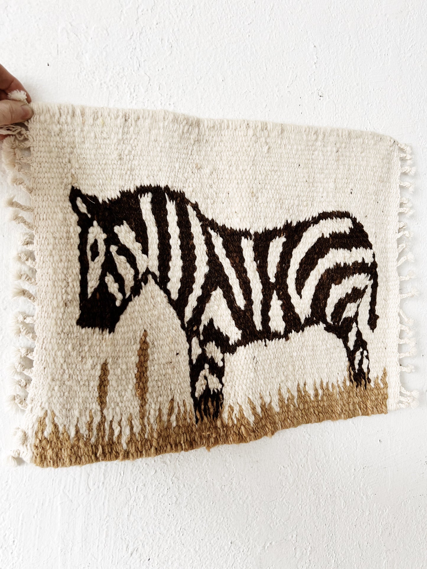 Vintage Zebra Weaving Small Rug