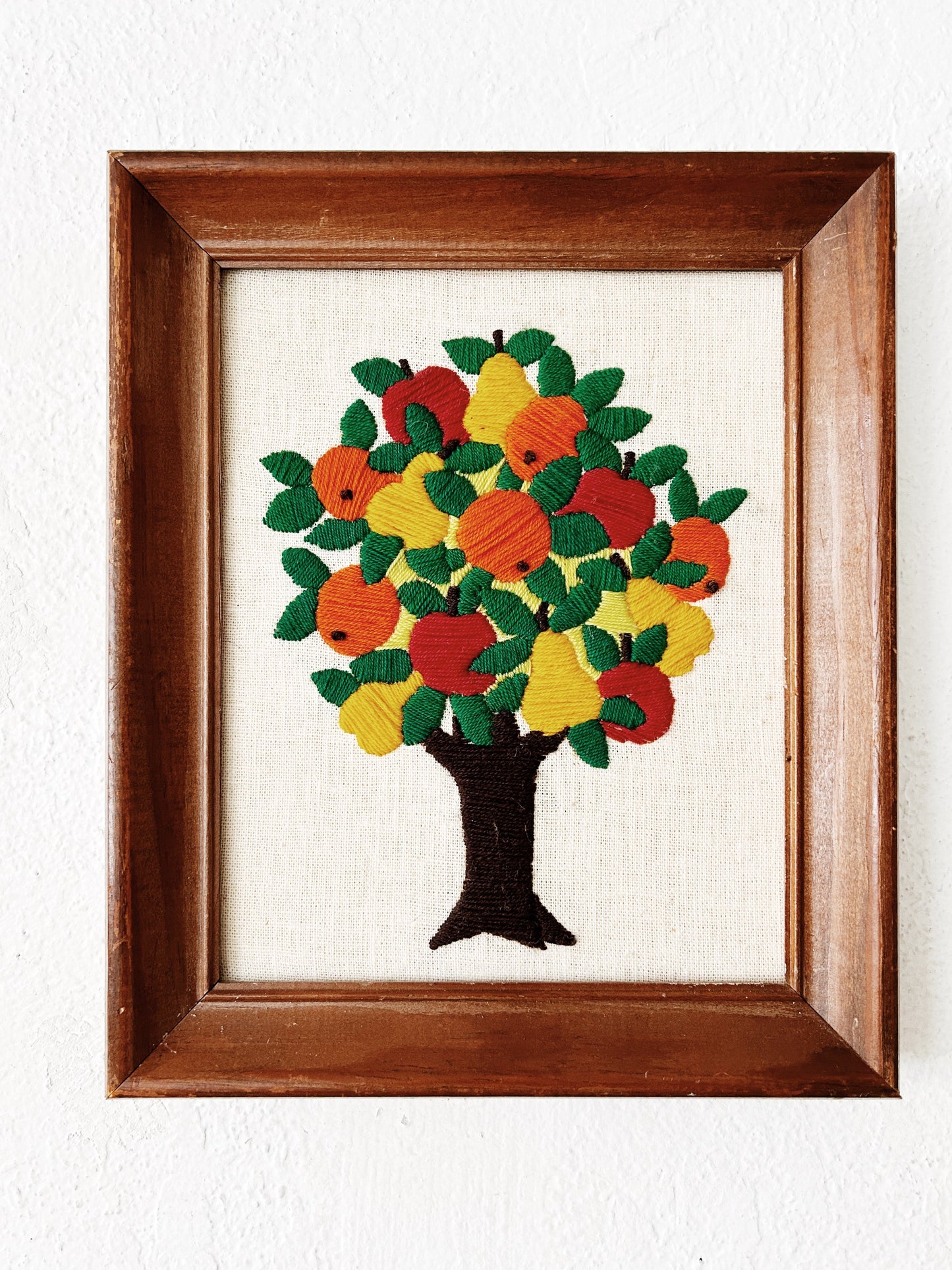 Vintage Framed Fiber Art