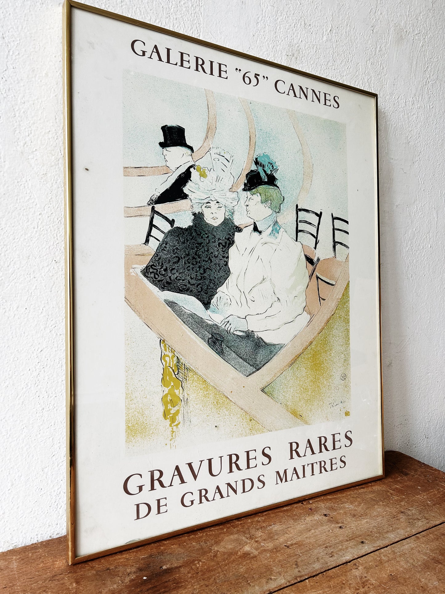 Vintage Framed Toulouse Lautrec Gallery Poster
