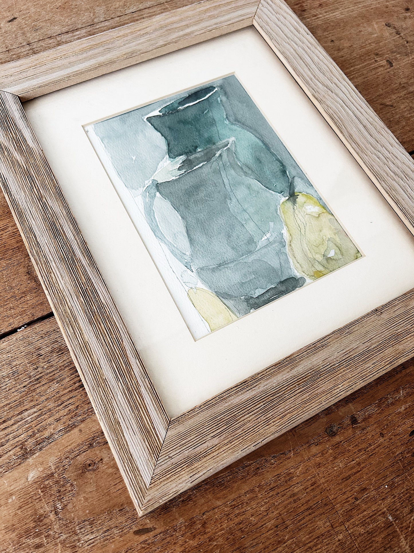 Framed Watercolor Still life Painting