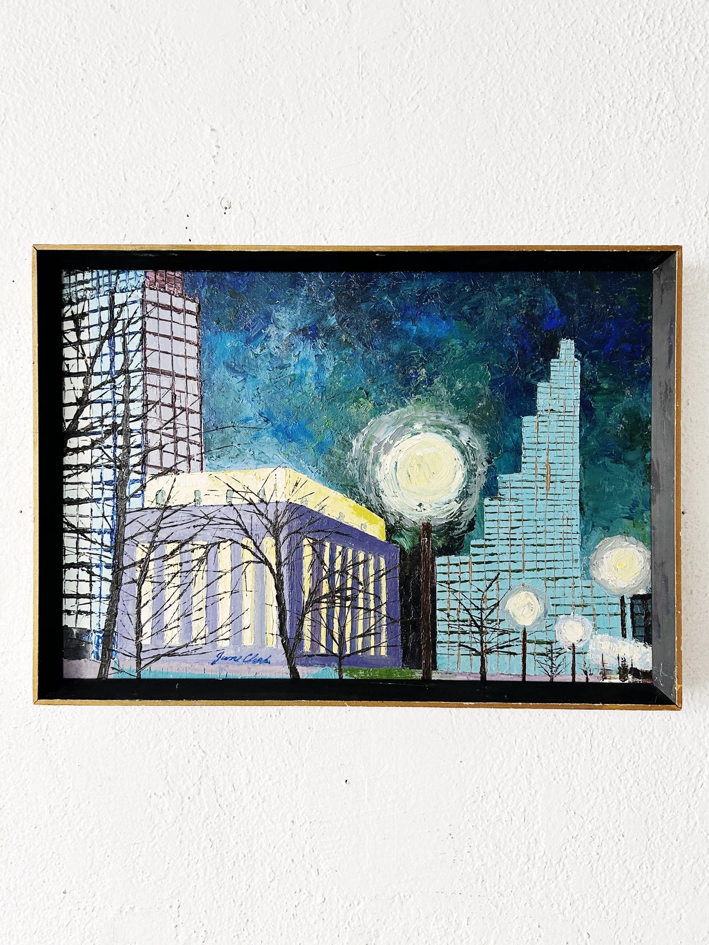 June Clark Original Mid Century Signed Painting