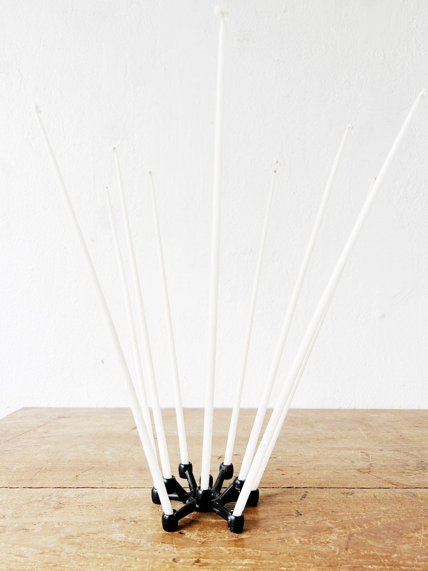 Vintage Danish Tapers with Metal Dansk Holder