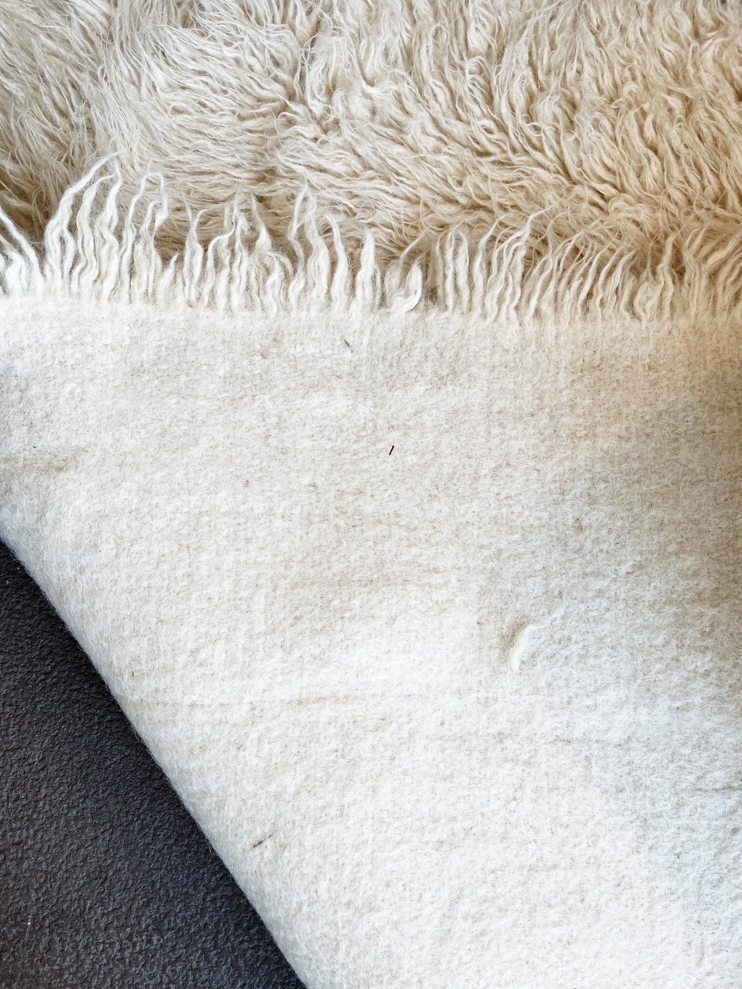 Natural Wool Flokati Shag Rug