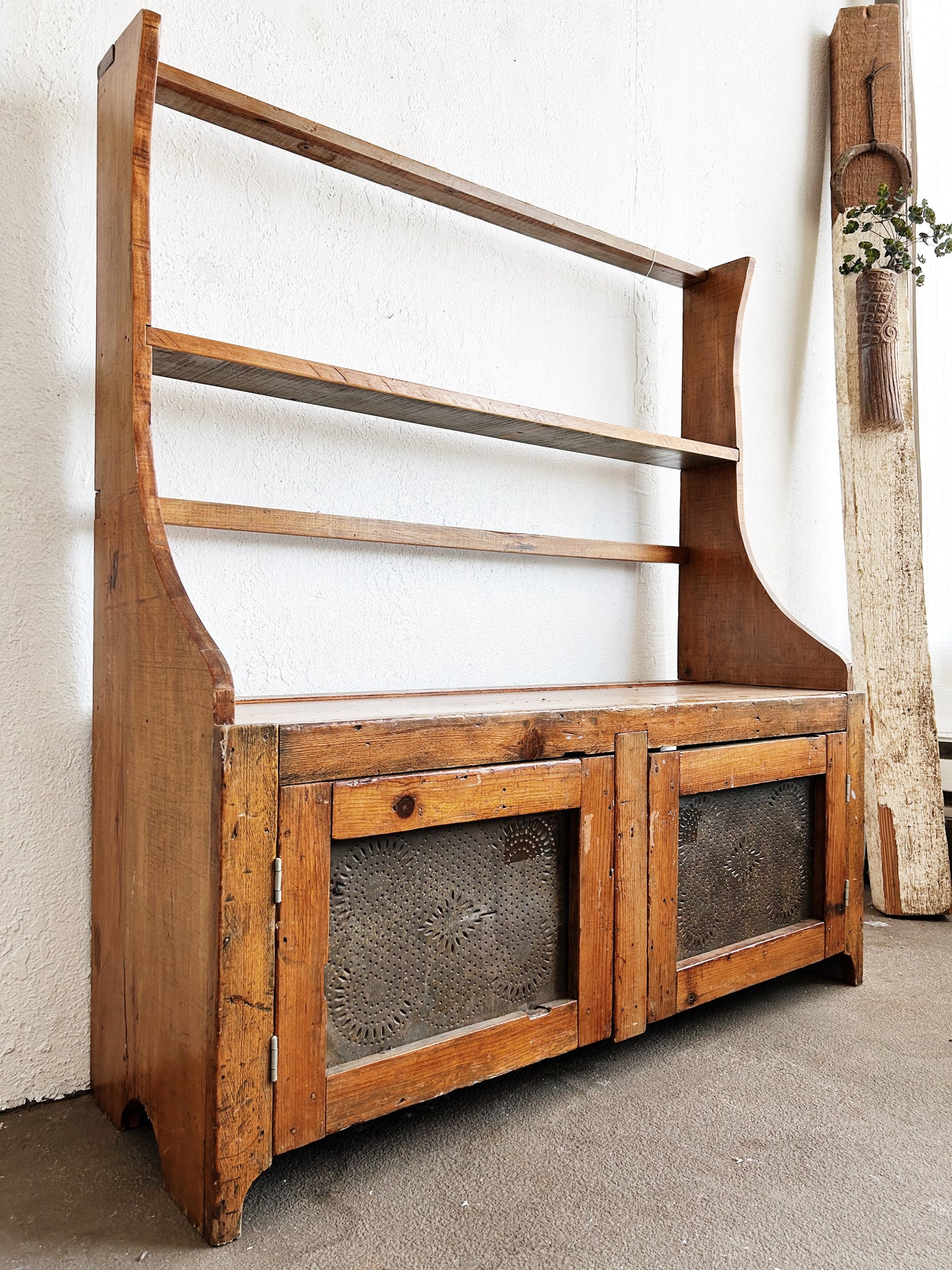 Antique Pie Safe Hutch Top