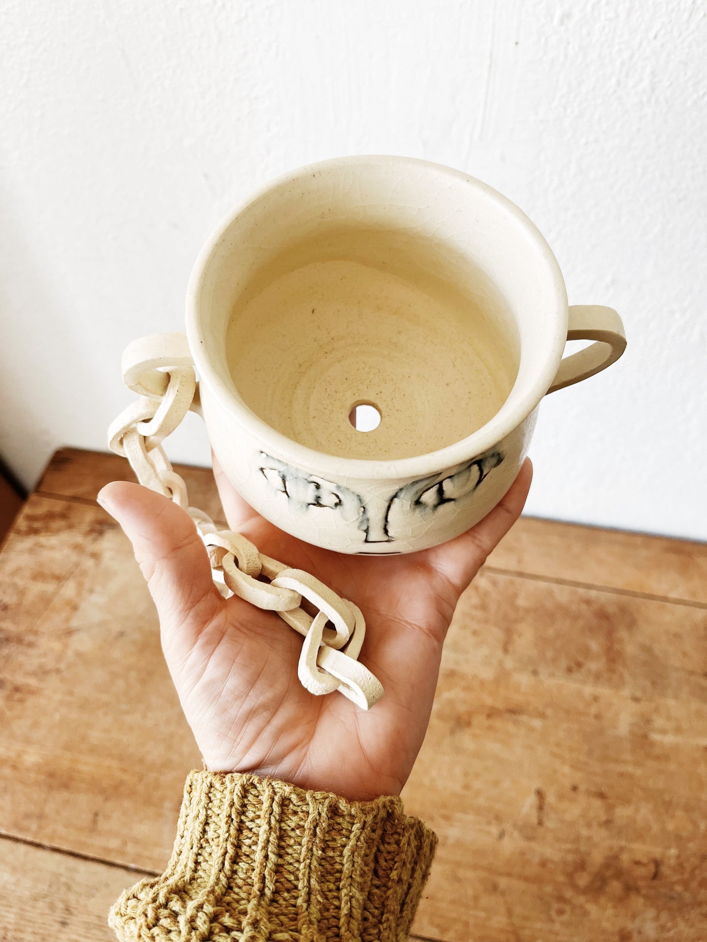 Handmade Ceramic Face Planter