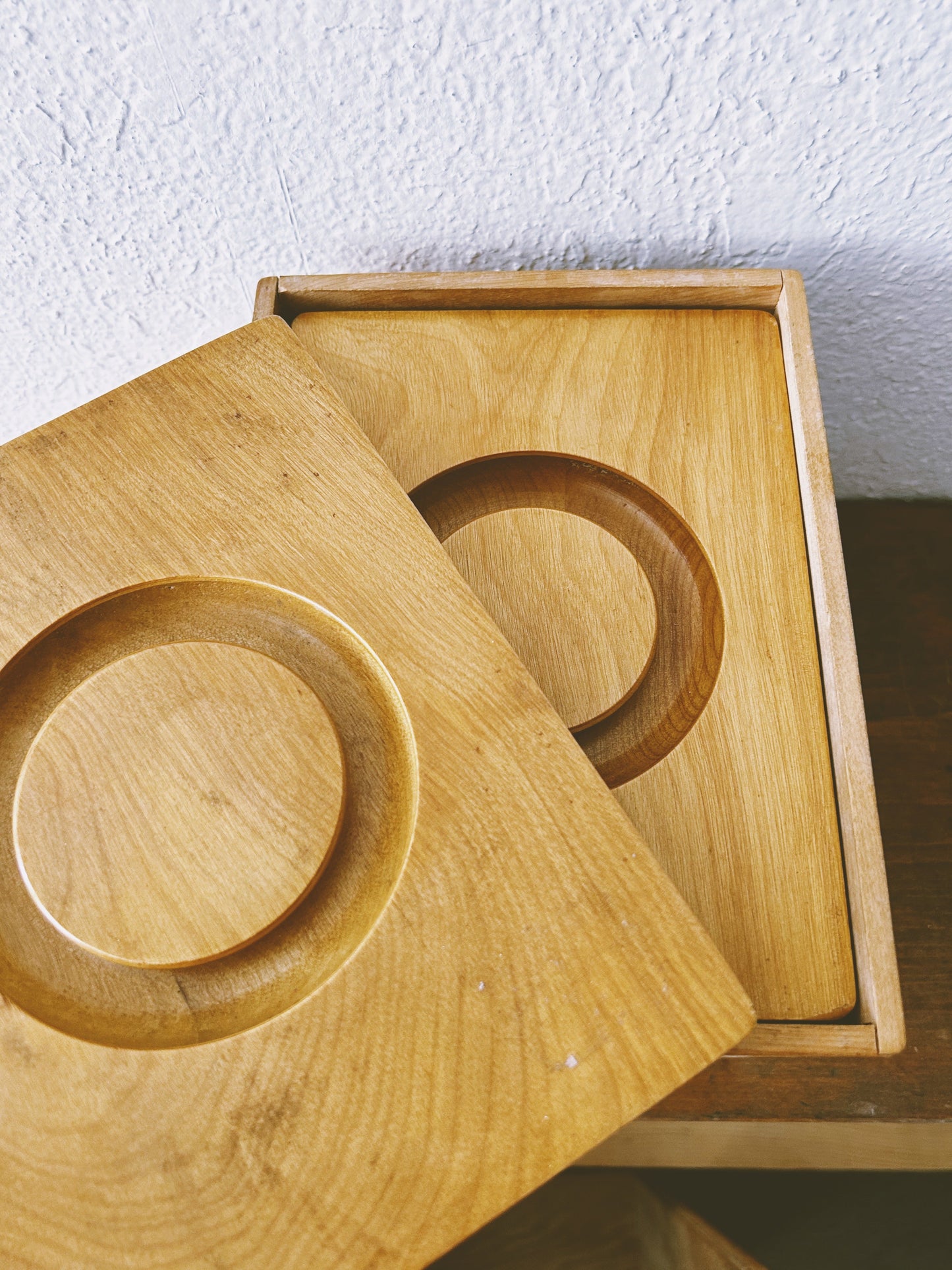 Vintage Wood Canister Set Japan