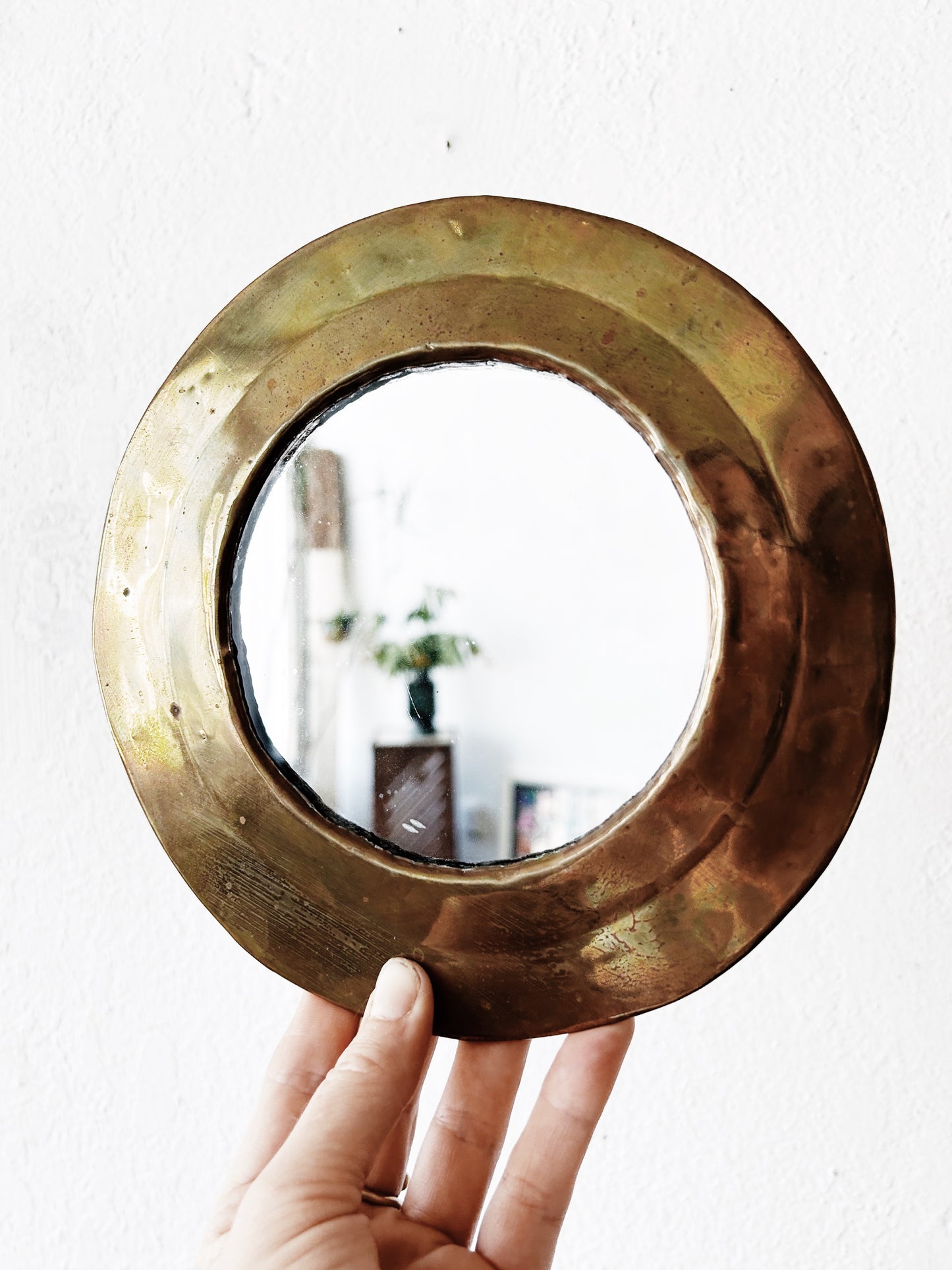 Vintage Liquid Brass Mirror